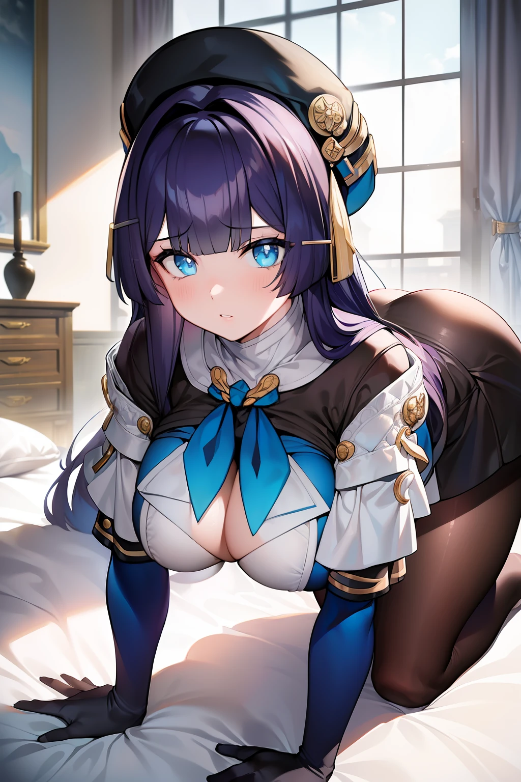 (masterpiece),best quality, expressive eyes, perfect face, 1girl,
big breast, H-cup, good breast, beautiful, gorgeous,anime,girl,lora, PelaV4, pantyhose, on all fours