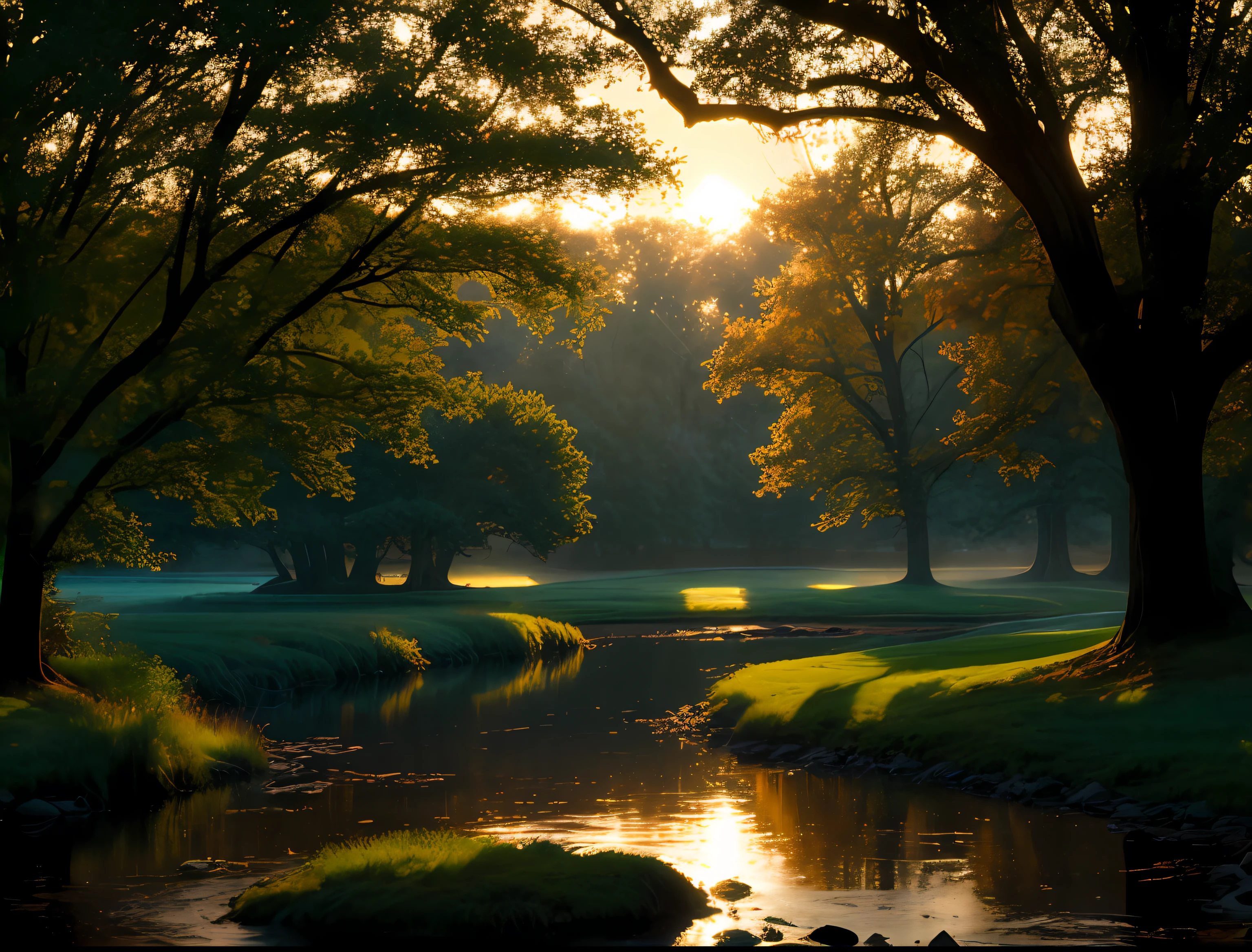 morning landscape, Charles Vess, 8k uhd, dslr, soft lighting, high quality