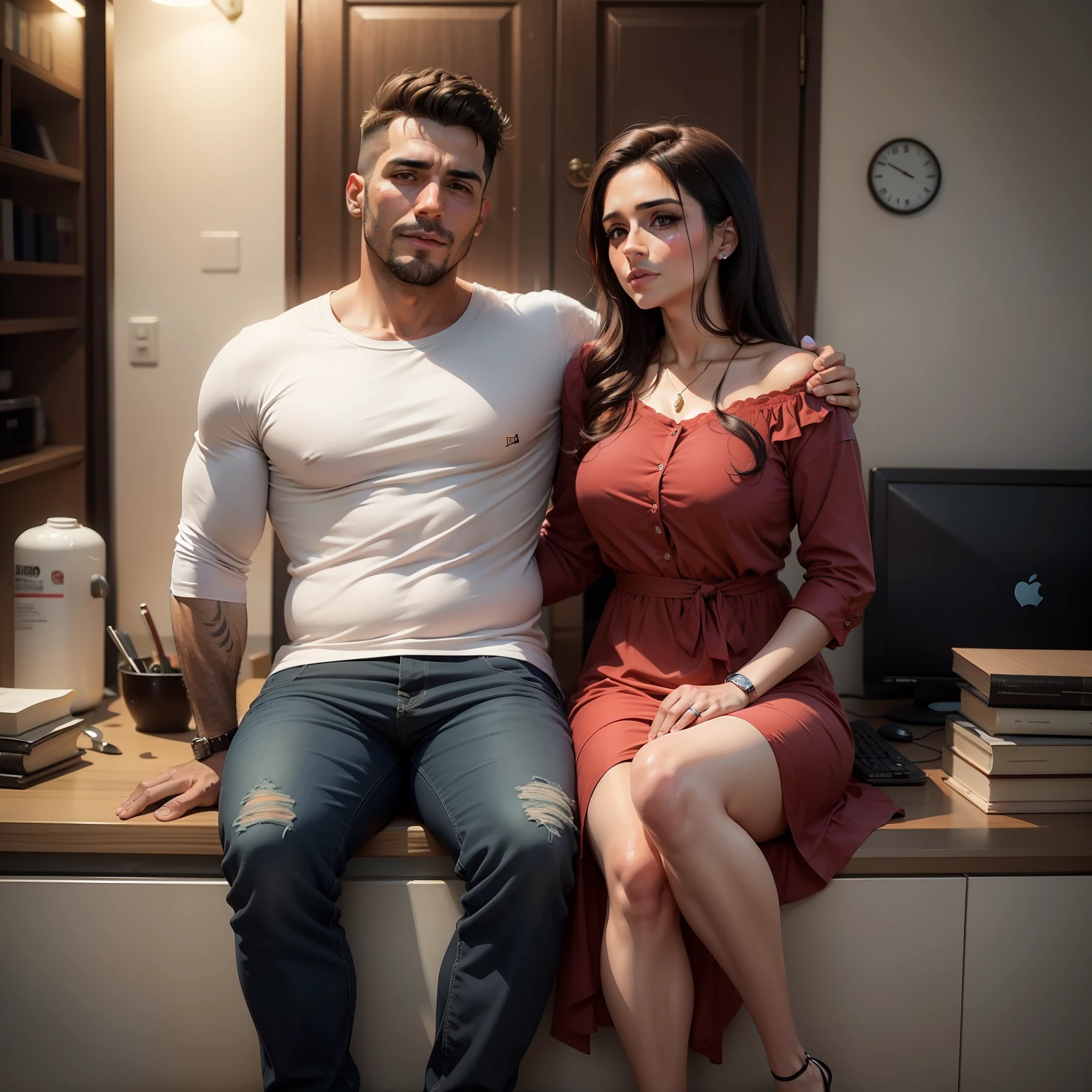 Marido e esposa bem arrumados