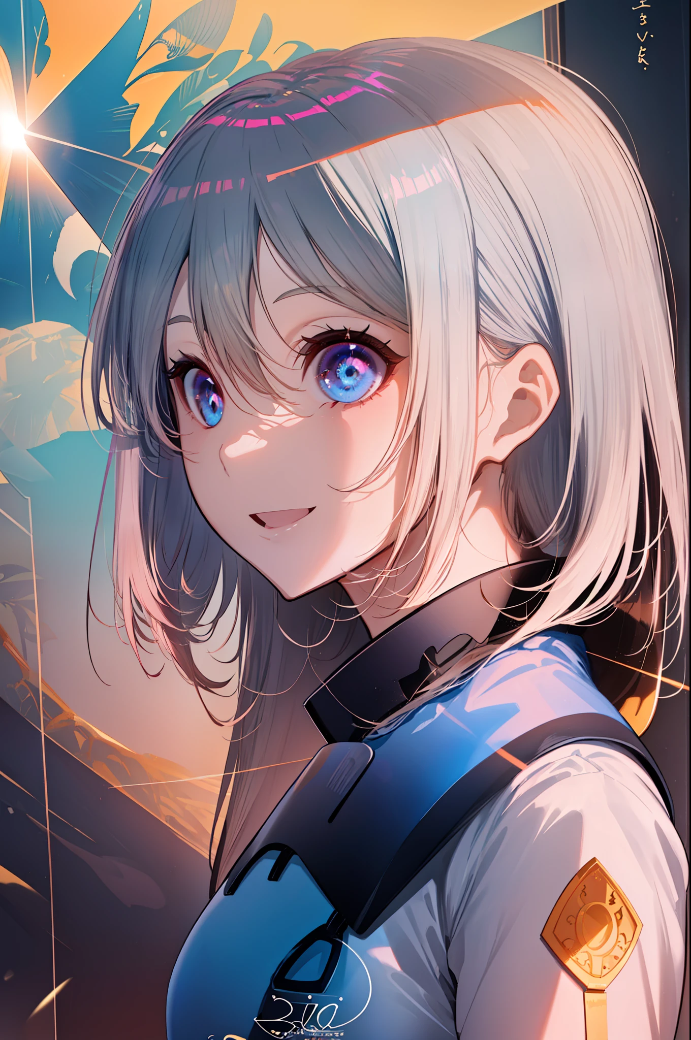 (((((obra-prima))))), (((((melhor qualidade))))), High, ((((1Kei)))), ((((((Ultra-detailed blue hands and eyes)))))), ((((1girl)))), ((Formoso)), (((cabelo longo))), ((((((((((Formoso sorriso feminino e cativante)))))))))), ((((sozinha)))), ((((((Uma garota com cabelo grisalho longo e olhos azuis)))))), (((fita))), (((franja))), (((鎖骨))), ((((cabelo grisalho)))), (((faixa de cabelo preta))), (((neck ribbon))), (((cabelo entre os olhos))), ((((middlebreasts)))),((((There is only one person)))), ((((adolescente de 15 anos)))), (((uniforme escolar feminino camisa branca jaqueta preta jaqueta aberta saia preta longa))), ((corpo inteiro anatomicamente correto)), pernas normais, ((usa sapatos pretos)), ((Ela tem o rosto assustado e confuso)), ((Detailed full scenario)), ((mystery)), ((Tempo tenso)), Postura equilibrada, blush sutil | | | | |, Pingente de cristal BREAK golden hour, (Rim lighting): 1.2, tons quentes, Brilho solar, sombras suaves, cores vibrantes, painterly effect, dreamy atmosphere BREAK scenic lake, montanhas distantes, salgueiro, calm water, reflection, nuvens iluminadas pelo sol, Tranquil setting, idyllic sunset, Ultra Detalhado, Arte Oficial, Unity 8k papel de parede, Zentangle, mandala