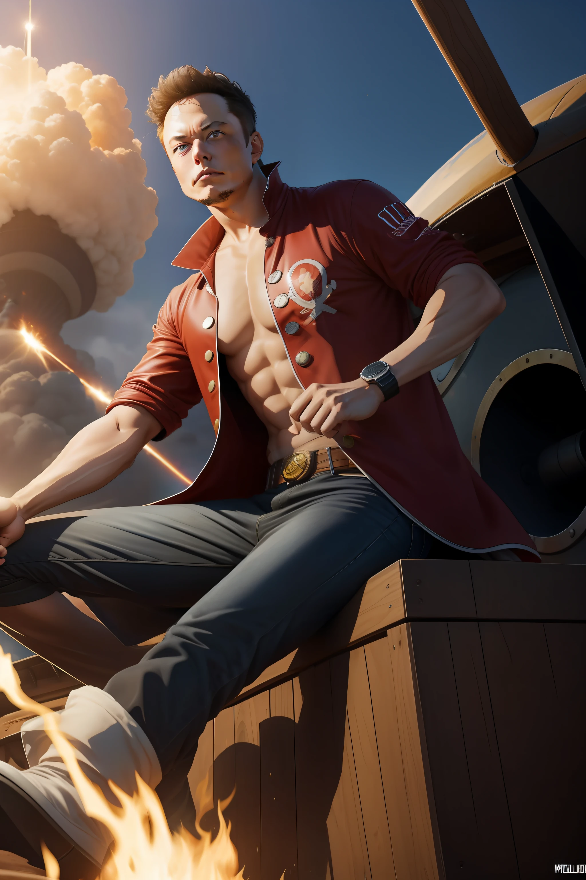 Elon Musk Imagine o no mundo de One Piece bem detalhado Elon Musk pirata