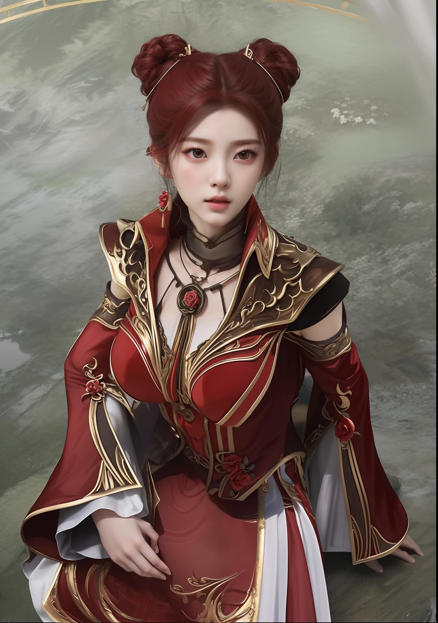 Masterpiece, Best Quality, Extremely Detailed 8k, Ultra HD, Ultra-detailed, Highly Detailed, Ultra High Realistic, Ultra-realistic, Hyperrealistic, Hyperrealism, (1girl:1.5), (Solo:1.5), (Beautiful Rosy Zhao:1.5), (Beautiful Cute European:1.7), Anatomically Correct, (Detailed Realistic Skin Texture), (Realistic Big Breasts), Slender Abs, (Closed Mouth:1.3), Nsfw, Dynamic Pose,