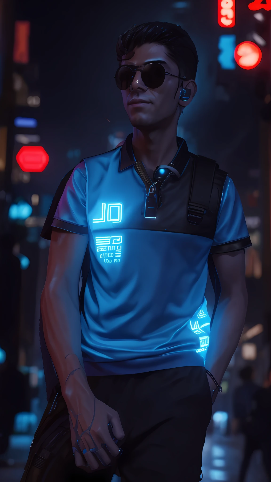 Cyberpunk punk backpack handsome boy 8k ultra realistic