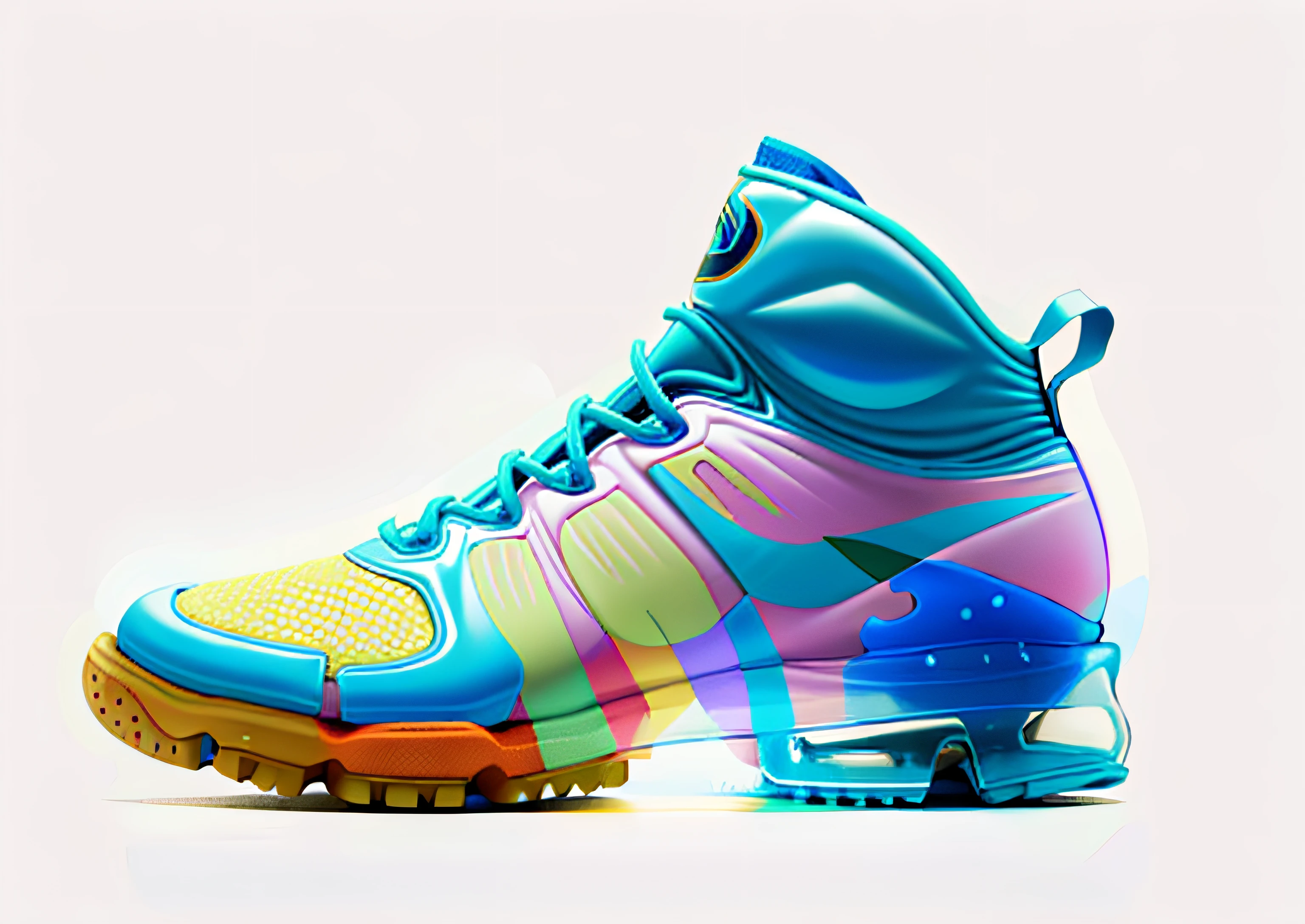 Zapatilla Nike inflable, hecha con dulces, caramelos, bolitas de colores