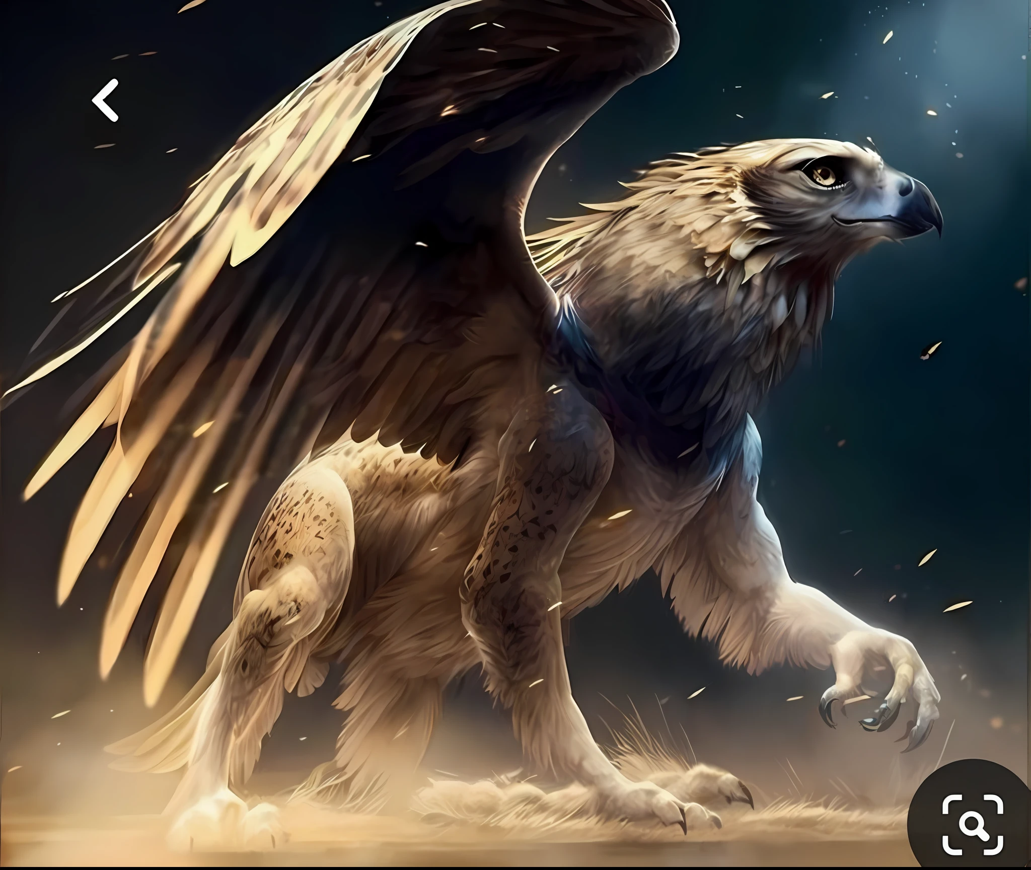Grifo com armadura em couro , RPG medieval, Amicable