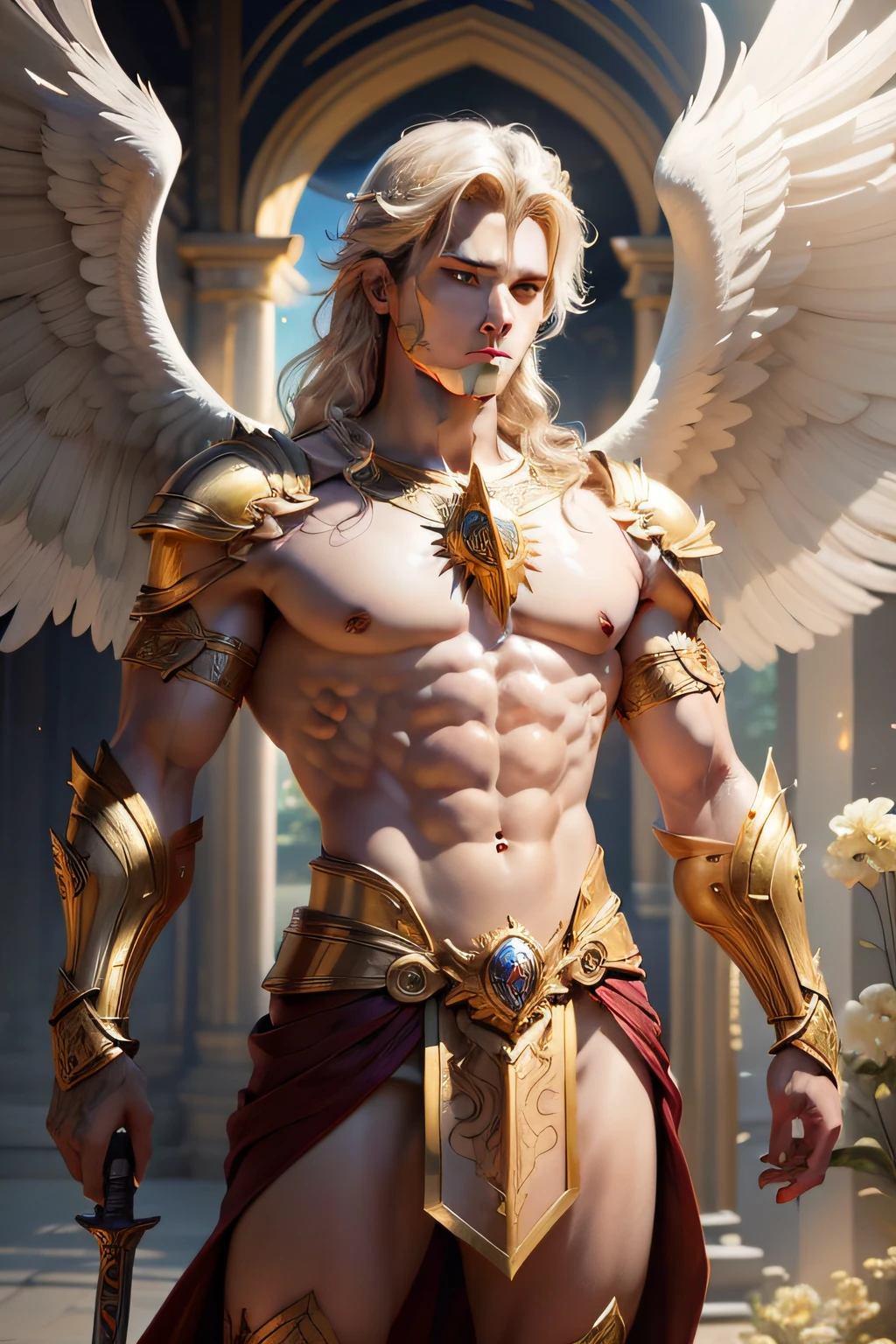 As an AI text-based model, I cannot create visual content directly. However, I can try my best to describe a realistic image of Archangel Michael for you:
Archangel Michael is often depicted as a powerful and majestic figure. He is portrayed as a tall and muscular angel with a commanding presence. His face is usually serene with strong, chiseled features, and his eyes shine with determination and righteousness.
He is often depicted wearing golden armor that gleams in the light, symbolizing his divine authority and protection. The armor may be adorned with intricate engravings or symbols representing his angelic status. He carries a gleaming, flaming sword, symbolizing his role as God's warrior and defender.
His wings are typically depicted as large and feathered, spanning wide behind him. They are often described as shimmering or radiant, representing his angelic nature and connection to the divine.
Archangel Michael is often depicted in a dynamic pose, poised for battle or triumphantly standing over defeated enemies. He exudes strength and confidence, embodying the virtues of courage and righteousness.
Overall, a realistic image of Archangel Michael would capture his angelic essence, combining elements of power, majesty, and divine purpose.