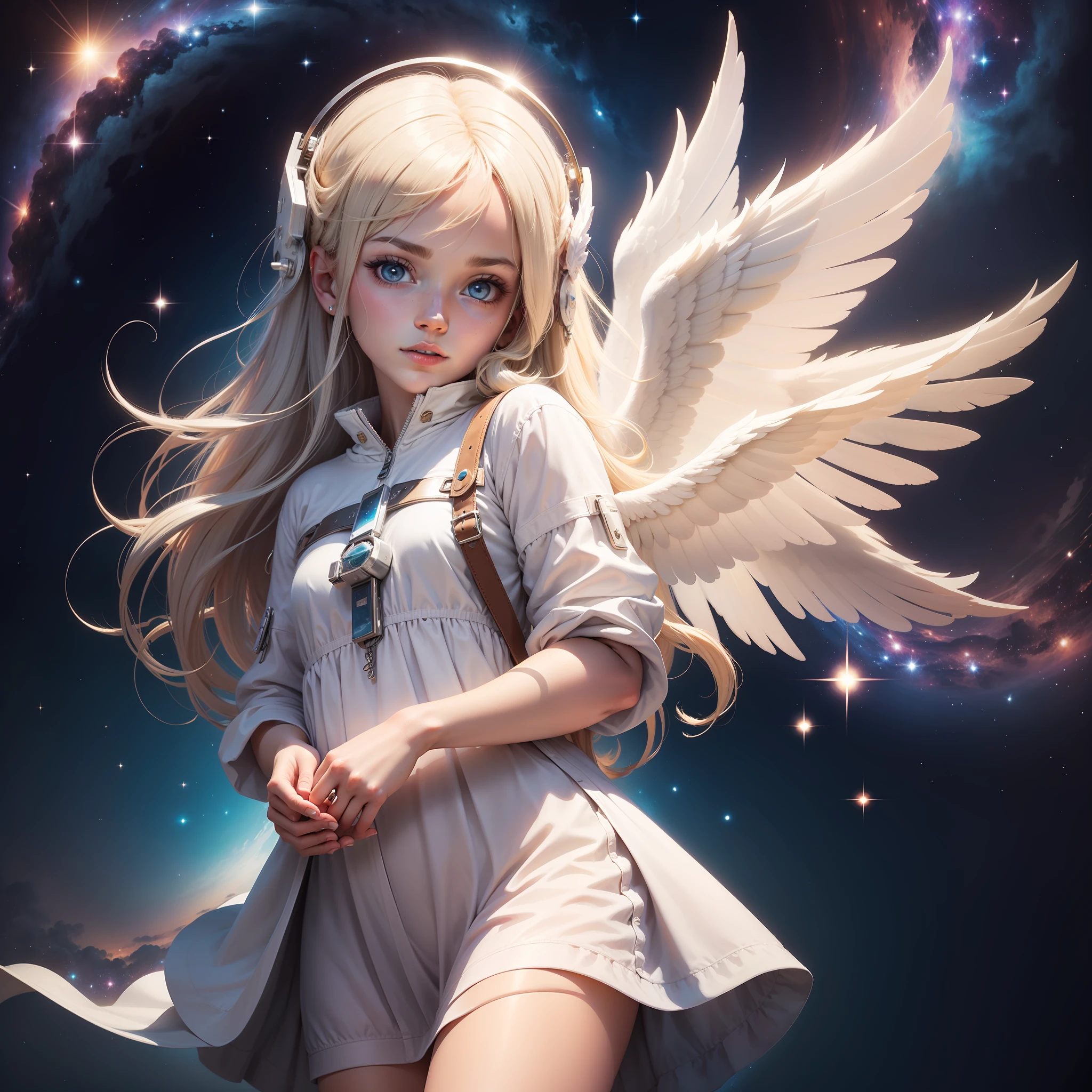 Being angelic In space with the universe in hand