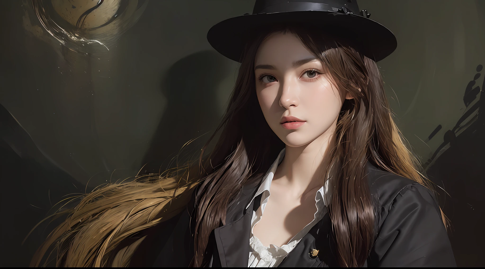 (front focus),(in the dark:1.6),
Hyperrealist portrait of female by david hockney and alphonse mucha,fantasy art, photo realistic, dynamic lighting, artstation, poster, volumetric lighting, very detailed faces, 4 k, award winning,, 1girl, in the dark, deep shadow, low key,cowboy shot,(official clothing:1.4) ,long hair