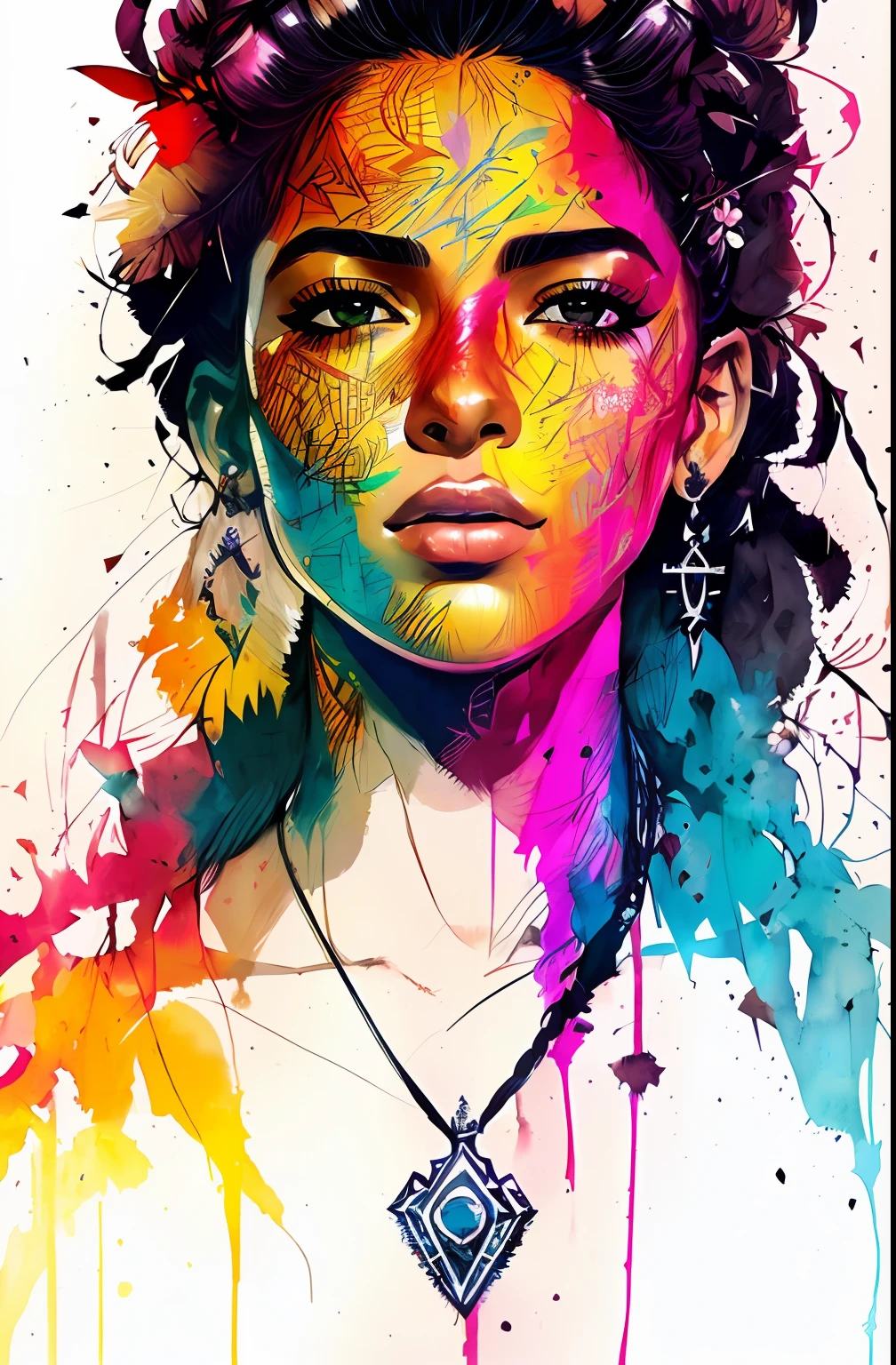 princesa guerreira negra forte, centrada, visual chave, intrincado, altamente detalhado, breathtaking beauty, lineart preciso, vibrante, Comprehensive cinematic, Carne Griffiths, Conrad Roset, (o retrato mais bonito do mundo:1.5)