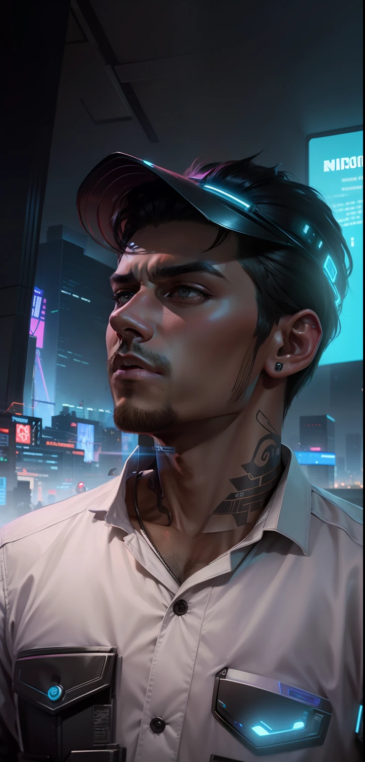 Change background cyberpunk handsome boy,realistic face,8k,Ultra realistic, my picture real face