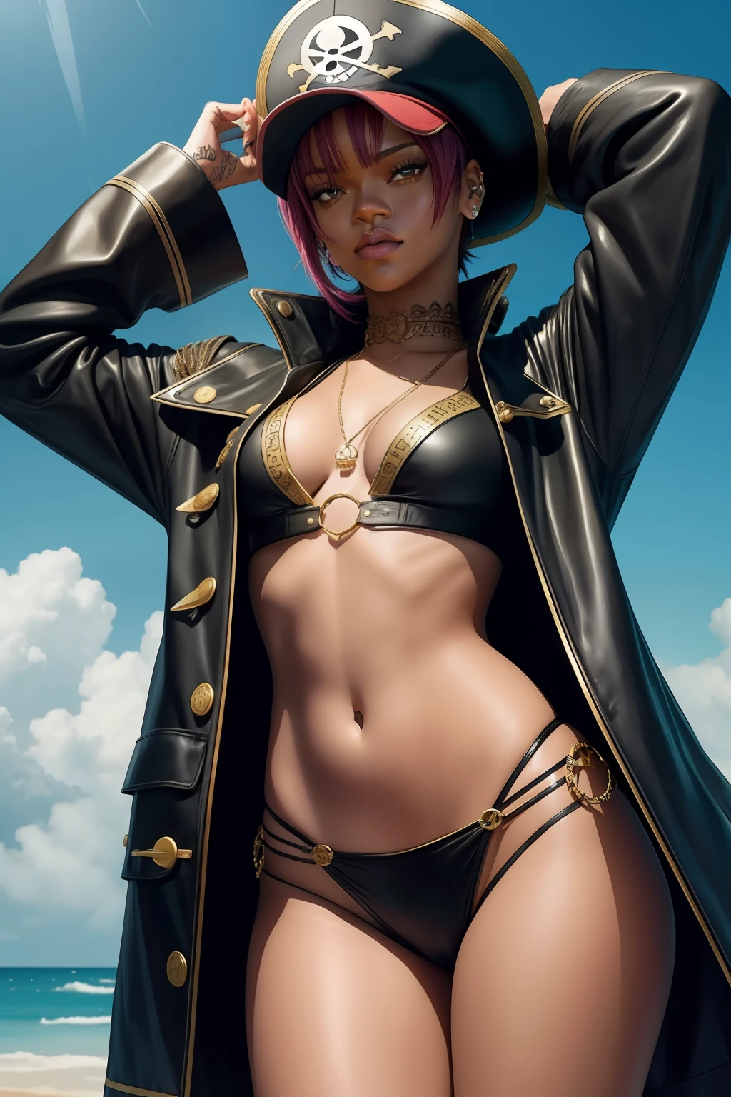 Rihanna Imagine o no mundo de One Piece bem detalhado Rihanna pirata