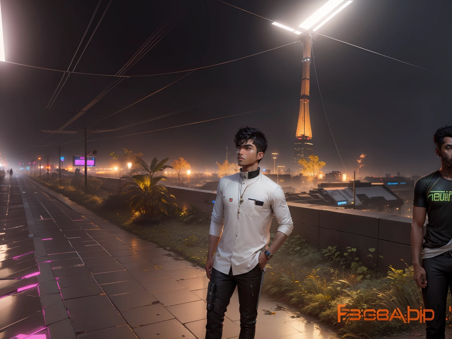 Bangladeshi Handsome boy, realistic, real face, cyberpunk, 8k