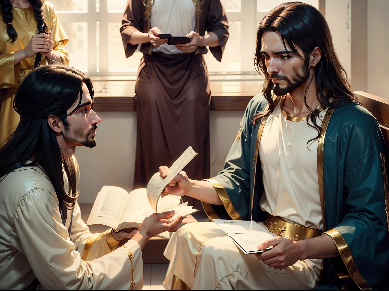 Jesus emphasizing the concept of the "Golden Rule" - treating others as you want to be treated.