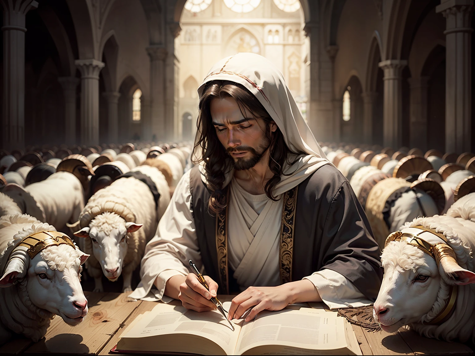 Jesus' words from the parable: "Rejoice with me; I have found my lost sheep."