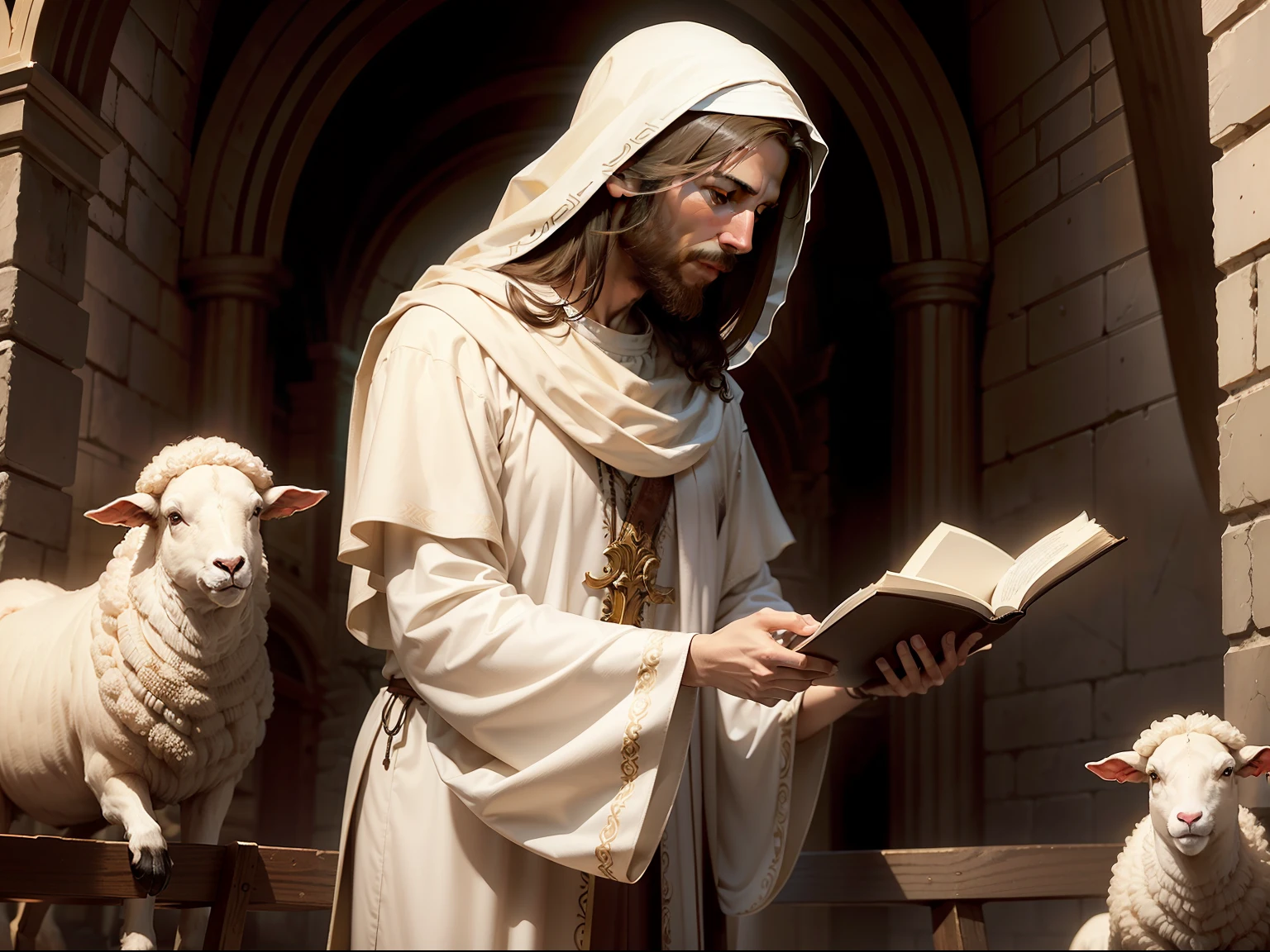 Jesus' words from the parable: "Rejoice with me; I have found my lost sheep."