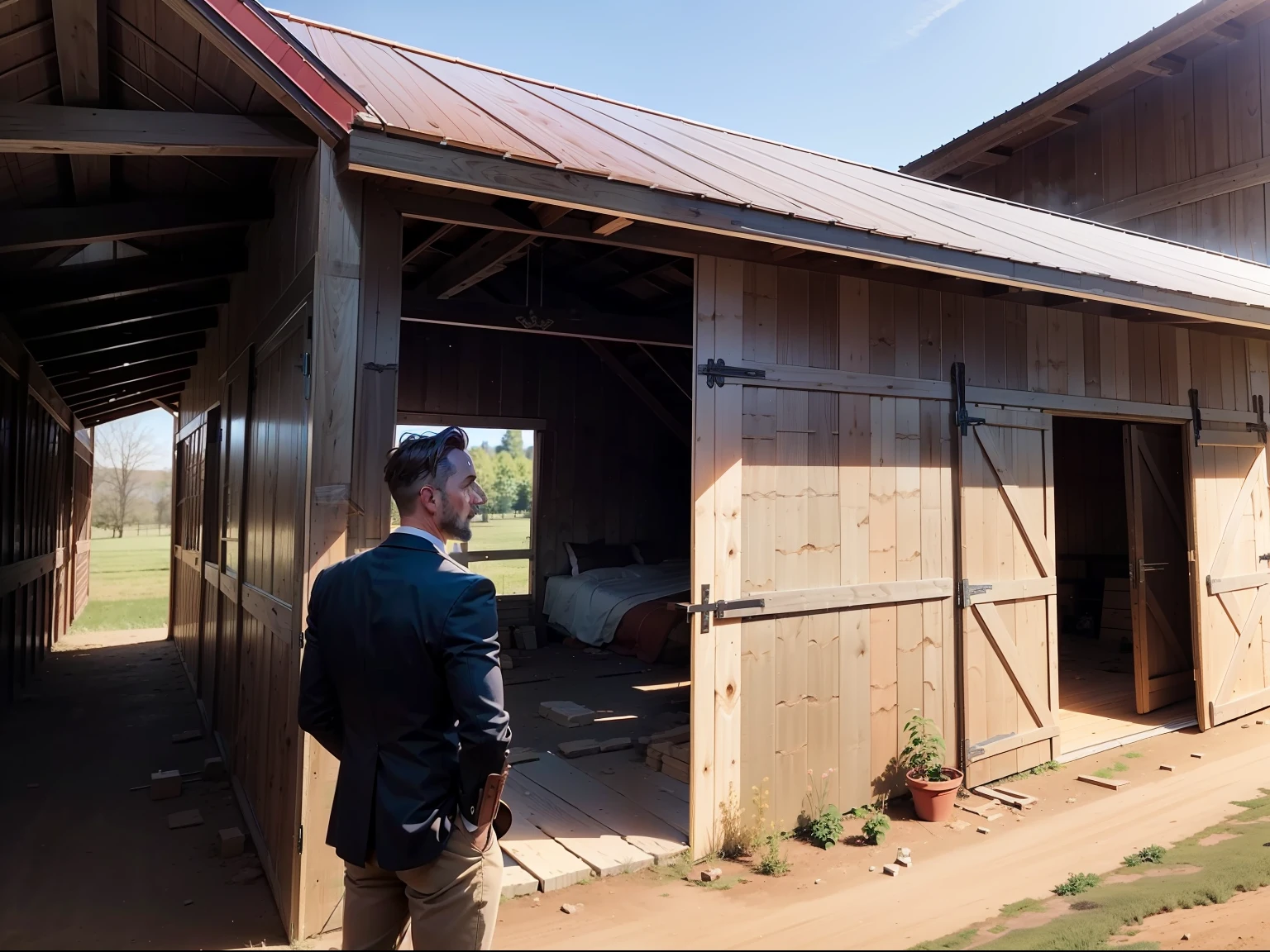 The rich fool making plans to tear down his barns and build larger ones.