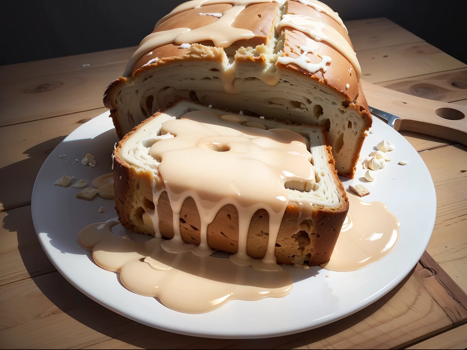 A final image of the risen bread, highlighting the outcome of the leavening process.