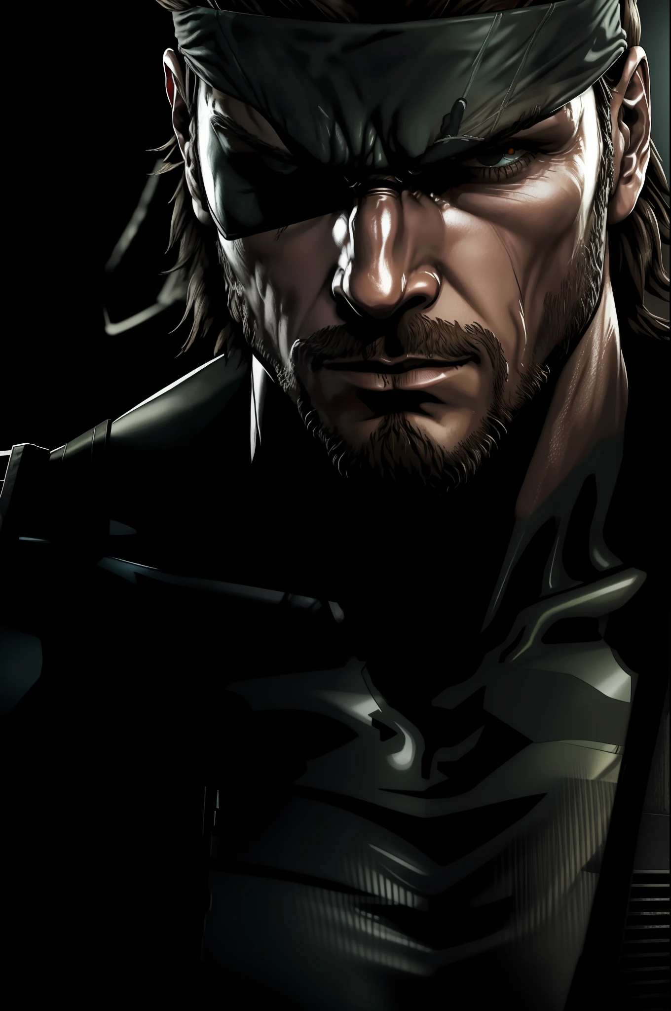 metal gear, metal gear solid, solid snake, metal gear solid, solid snake, arte hiper-realismo, escuro, fundo escuro, suit, business suit, smokie, usando luvas, hiper-realista, corpo inteiro, fotografia, dynamic lights, unreal engine 5