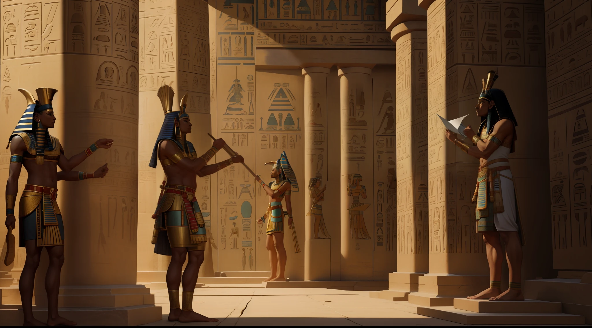 "Offering a generous donation to the ancient Egyptian gods."