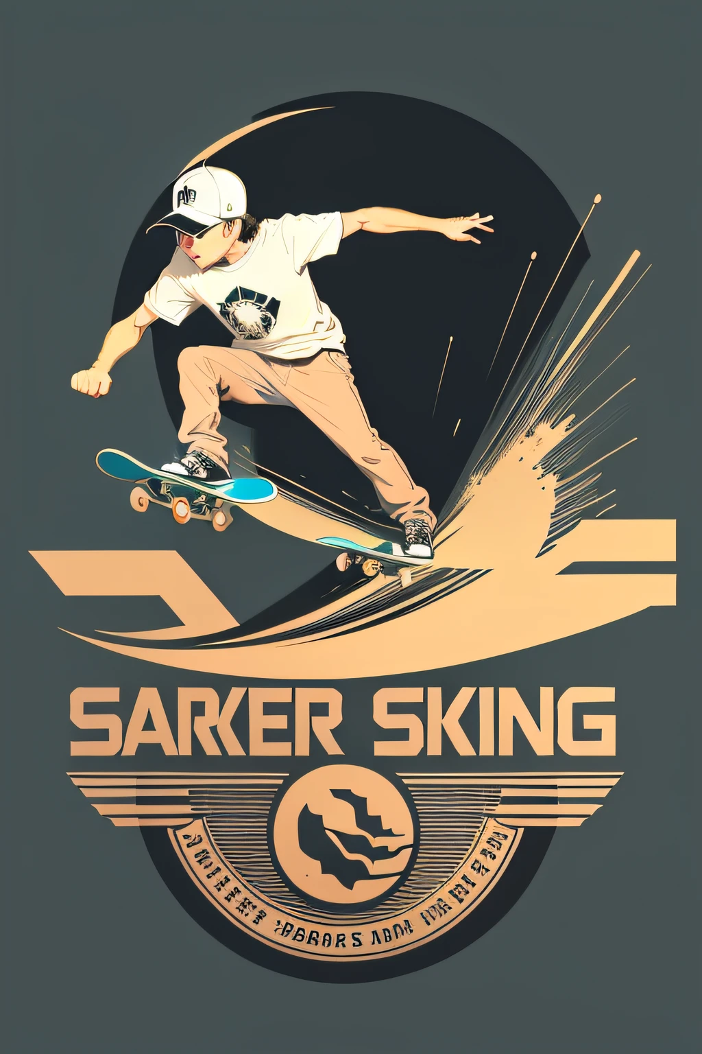 Skateboarding, logo, vector, minimalist