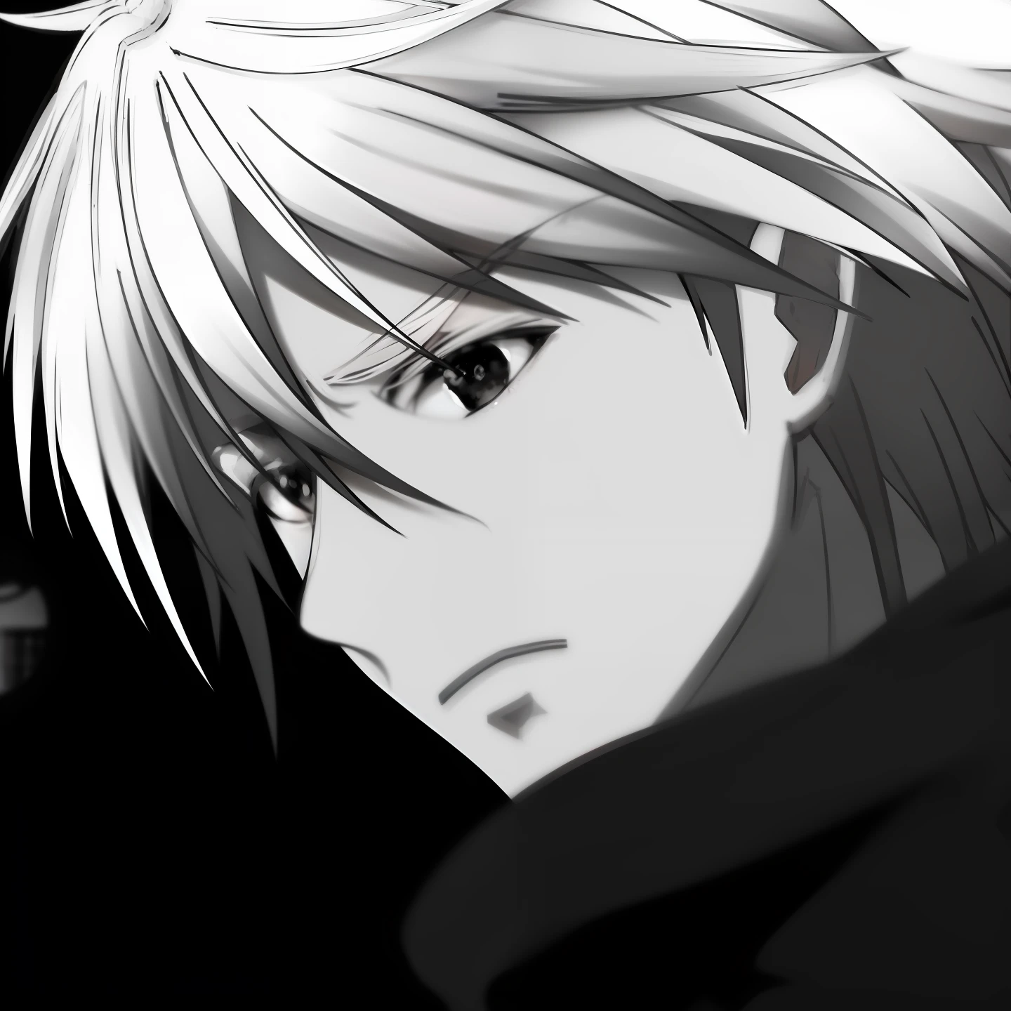 a close up of a person with a black coat and a white hair, okita sougo, hajime yatate, male anime character, anime handsome man, ichigo kurosaki, natsume yuujinchou, killy from blame!, johan liebert mixed with alucard, seinen manga portrait, kaworu nagisa, portrait of thancred