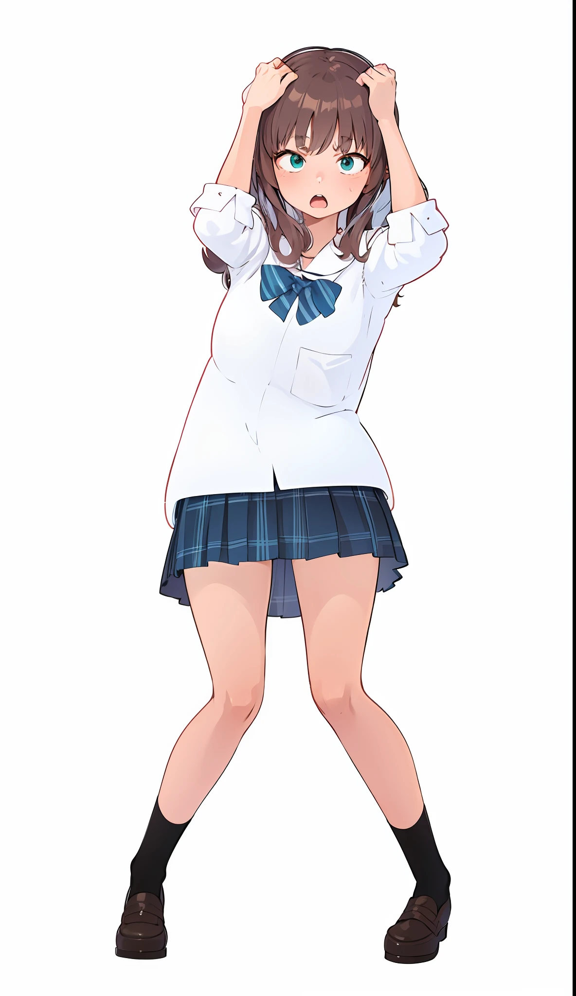 animesque、lowfers、Black High Socks、Shocked look、Anime Face
