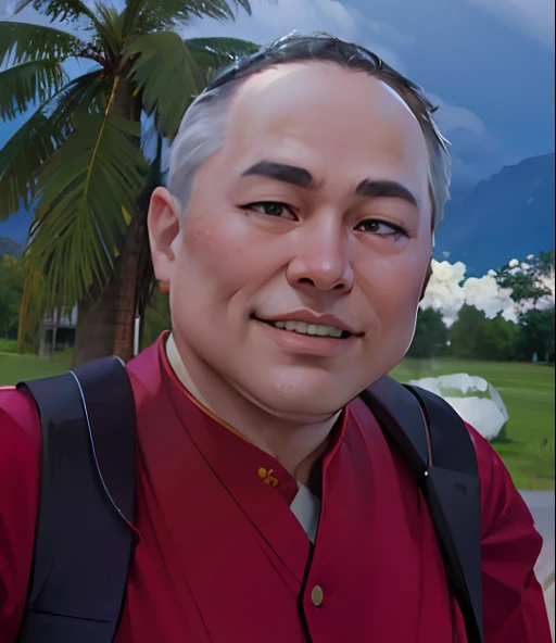 （tmasterpiece），（best qualtiy：1.0），（超高分辨率：1.0），A detailed illustration，8K，1boy，Anime boys，chubbiness，Fat，Fat，Wearing a blue suit，ssmile，详细的脸，Asian faces，jpn，Oriental face，s the perfect face，The eyes of anime，Detailed eyes，Smiley eyes，Black colored eyes，glarelight，detailed hairs，with short black hair，hair highlight，The is very detailed，style of anime，the soft light