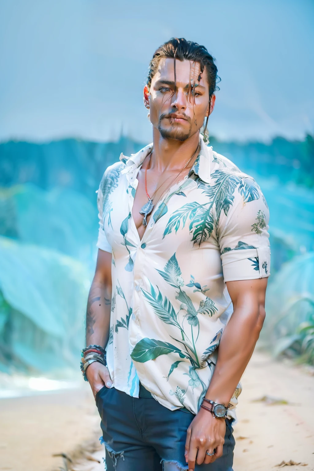 masterpiece, johnny depp walking through jungle at night among fireflies, (high detail:1 1), rough face, natural skin, high quality, nsfw, beautiful eyes, (detailed face and eyes), (face: 1 2), noise, extra, real photo, PSD, lamp film photography, sharp focus, contrast lighting, detailed skin, high resolution 8k, crazy detail, realistic, professional photography, 8k UHD, SLR camera, soft lighting, high quality, film grain, Fujifilm XT3