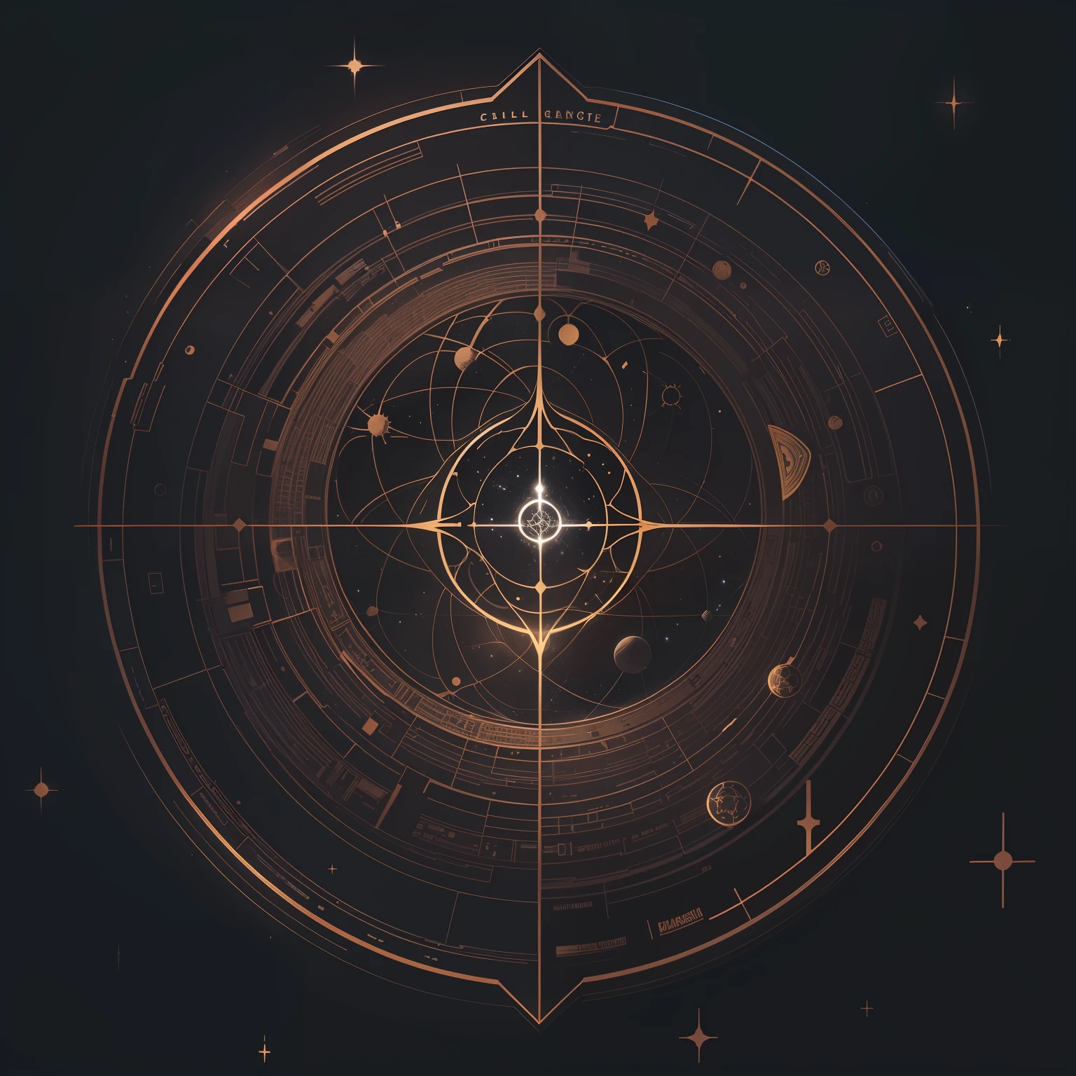 logo, scientific fiction, Celestial, religión, minimalista