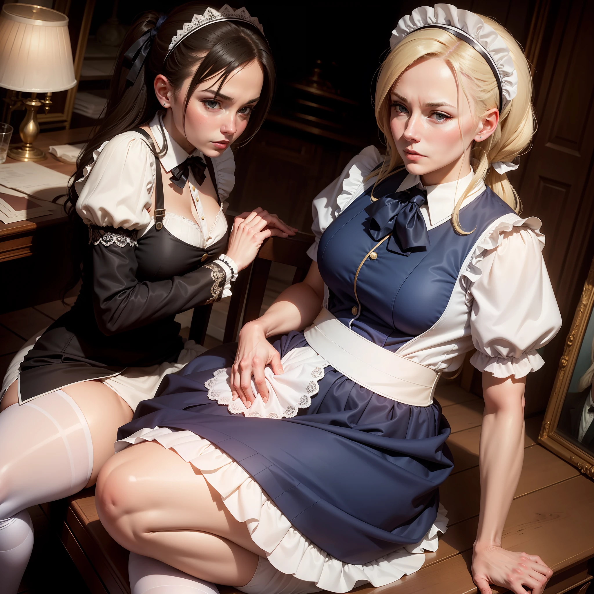 Trump sits on Biden's lap in a maid outfit