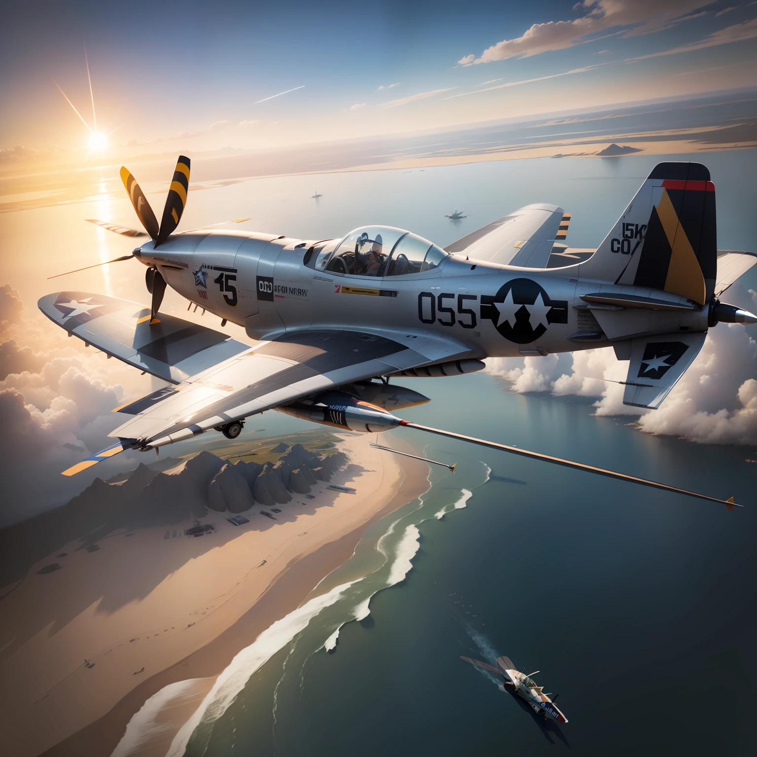 P51, concept art, 4k