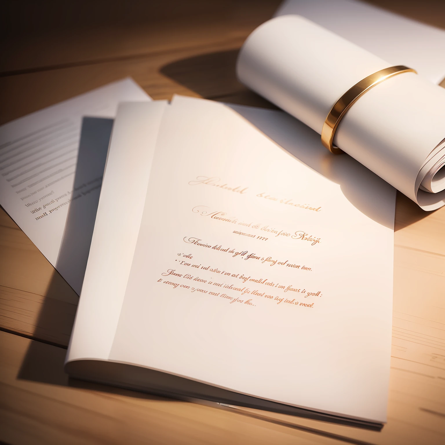 A piece of paper full of writing and a wedding ring