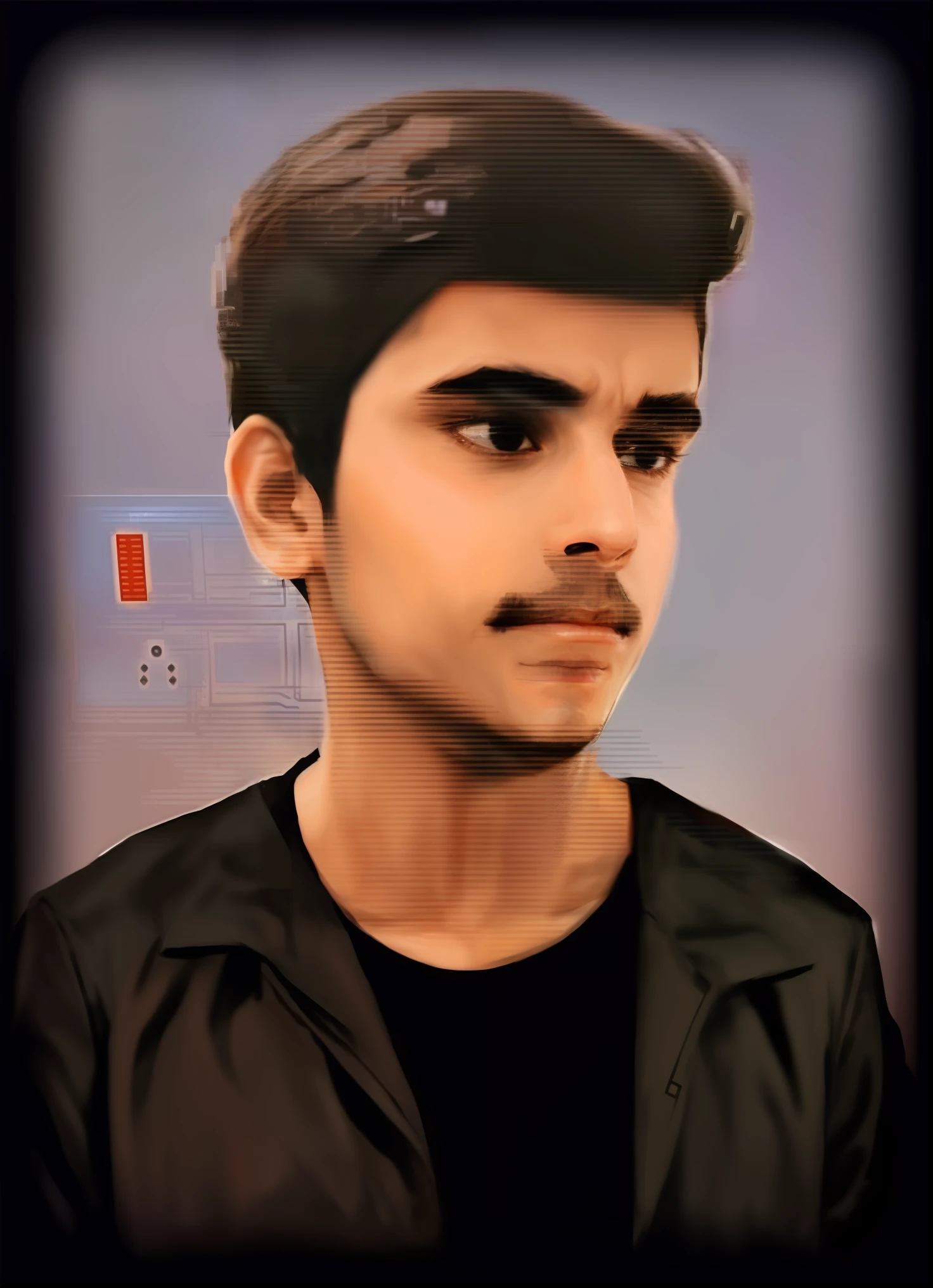 Change background cyberpunk handsome boy, realistic face, 8k, ultra realistic,