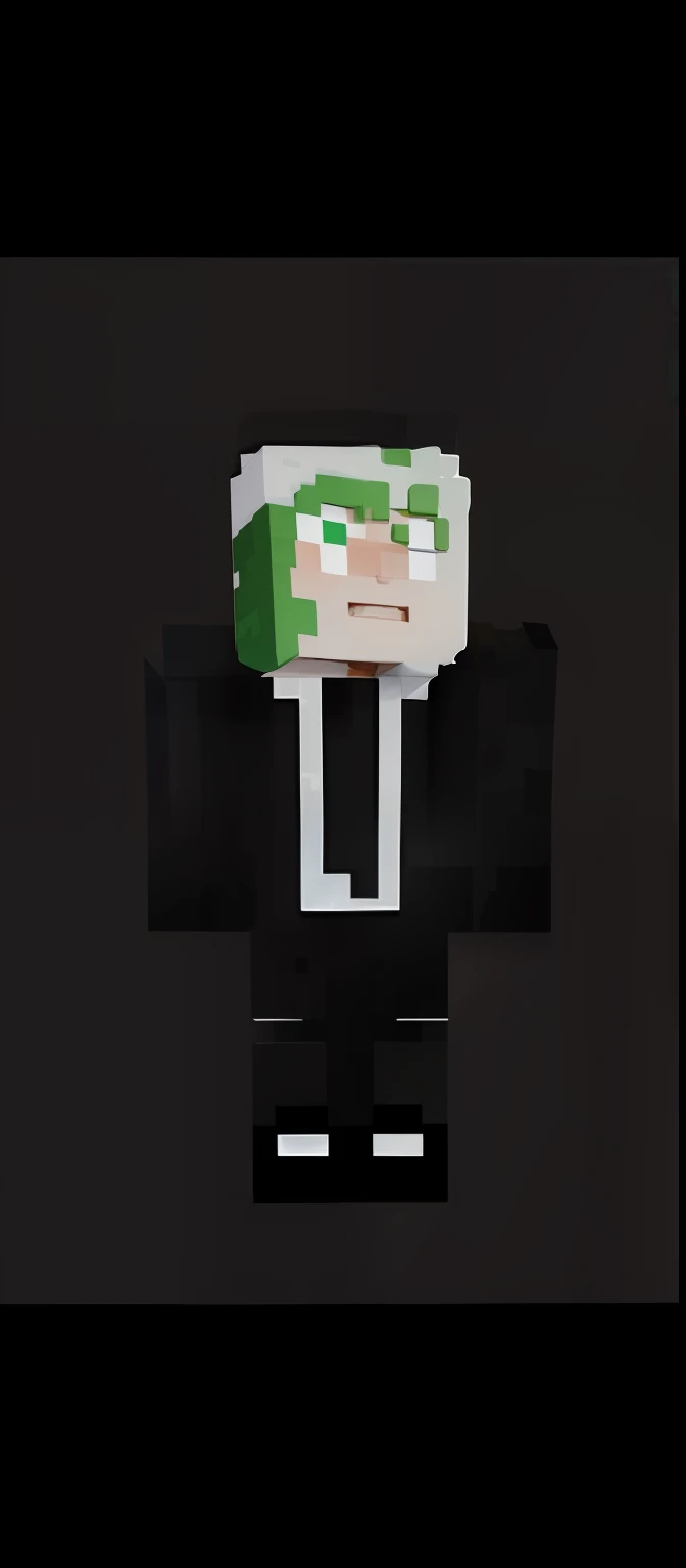 The face of a Minecraft character