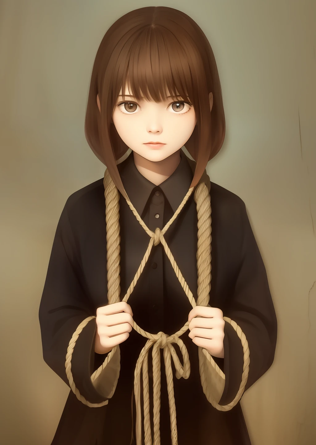 Bind girl rope