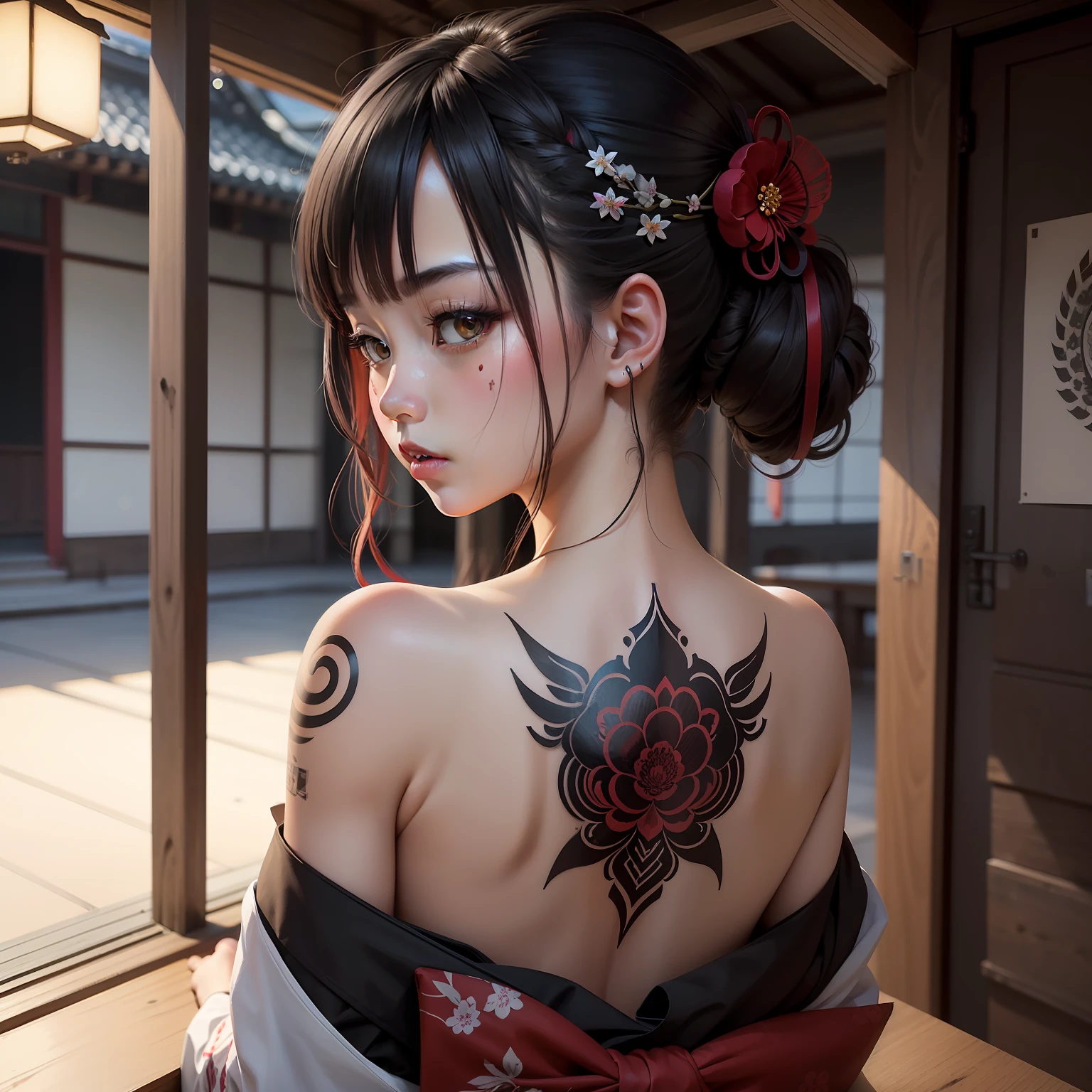 She has a traditional pattern of Japan、Establish your own style with contemporary design.。Her tattoo is、Beauty as freedom of expression、Has both beauty that flaunts cultural identity。
Her work is、Exhibited at multiple exhibitions.、Many people around the world々々々々々Affecting。Her work is、Those who seek modern and traditional expressions々for、It's a powerful inspiration。
Her work includes、People who like ukiyo-e works々and scenery、Although the scene is also depicted, etc.、At the same time、often、Customize these elements boldly。Her tattoo is、For the viewer、It becomes an important sign of uniqueness and identity.、It can be said to be a symbol of aesthetics that fuses art and culture。The writing is detailed and detailed.。Elements of horror。Jet Black Devil。