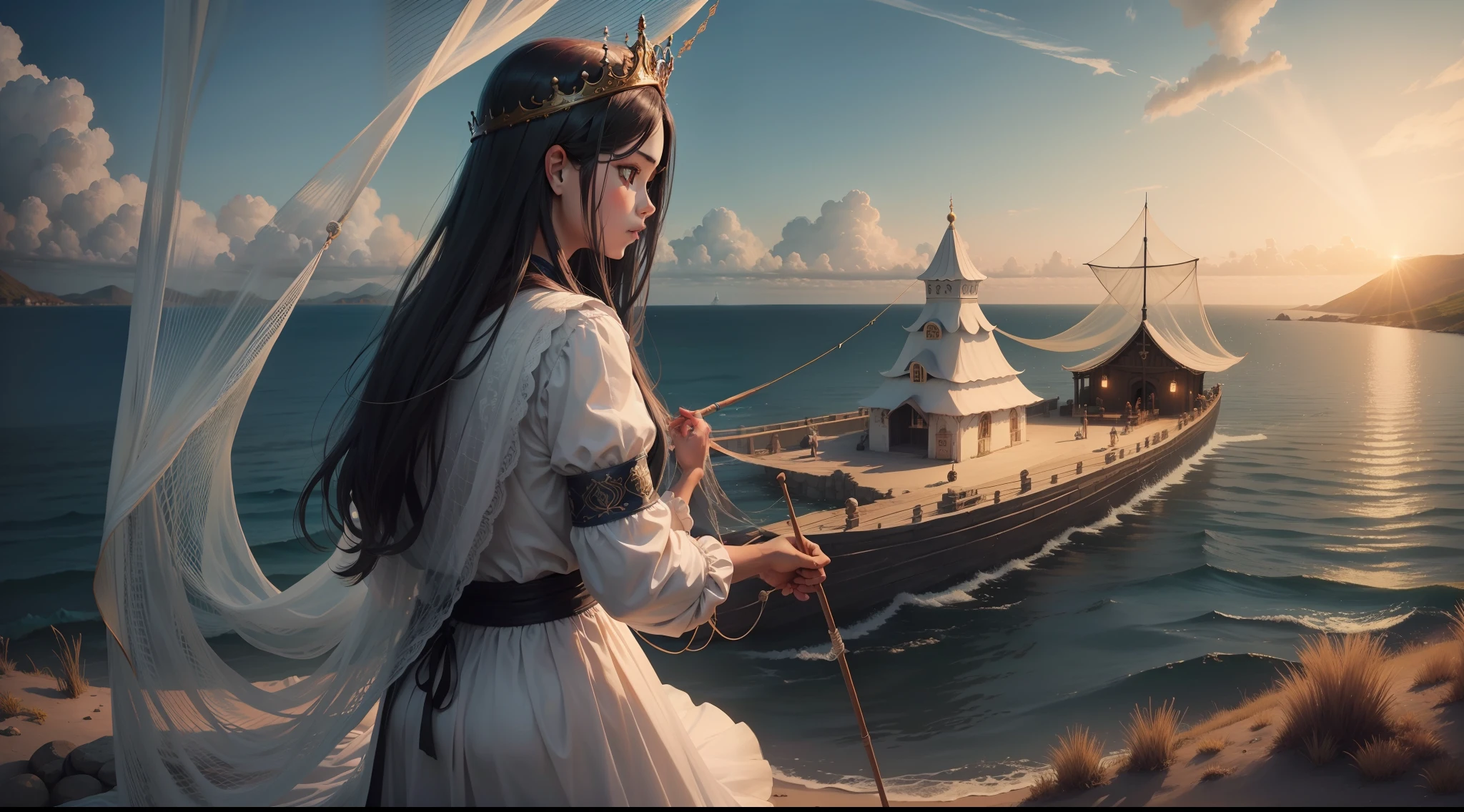 A visual representation of the kingdom of heaven being likened to the fishing net.