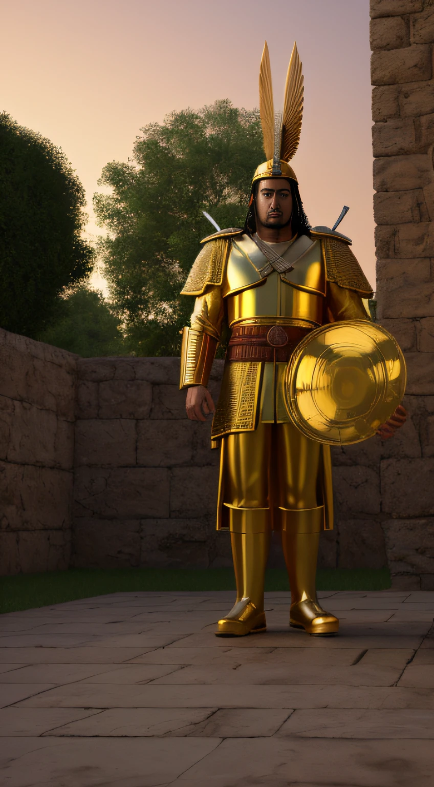 El emperador Cuauhtemoc, preparado con una copa de tequila, Envuelto en un rico penacho}, In the style of the time of the conquest of America, Artistic inspiration: Greg Rutkowski, camera: Teleobjetivo medio, Tiroteo: Plano medio, Render Related Information: (detalle:1.3), (Historical accuracy:1.15), (barroco:1.2), (luci: Luz ambiental), (Tipo de color: Vivid fantasy colors), (Hacer: Renderizado de octanaje), (resolution: 8k)