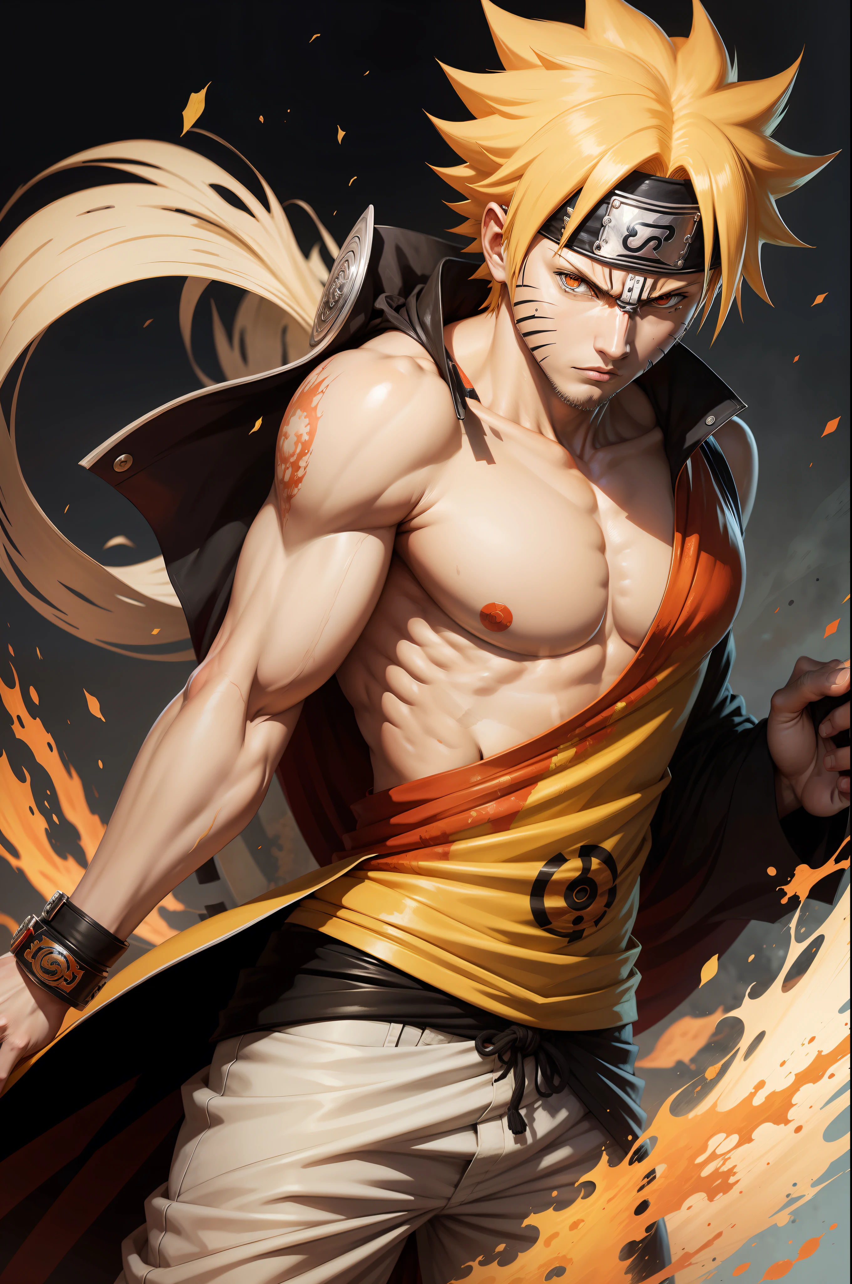 Naruto::Bleach::Tokyo Ghoul::One Piece::Scagliola, Style Splatter Art