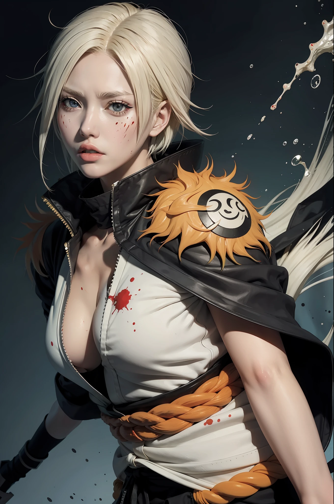 Naruto::Bleach::Tokyo Ghoul::One Piece::Scagliola, Style Splatter Art