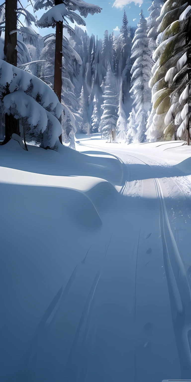 masterpiece, best quality, high quality, extremely detailed CG unity 8k wallpaper, taiga, silence, towering conifers covered with forest floor, harsh cold climate, serene beauty, snow, winter, mild summer, breeze, needles, branches, bokeh, depth fields, HDR, bloom, chromatic aberration, photorealistic, extremely detailed, popular on artstation, popular on CGsociety, complex, high detail, dramatic, art midway