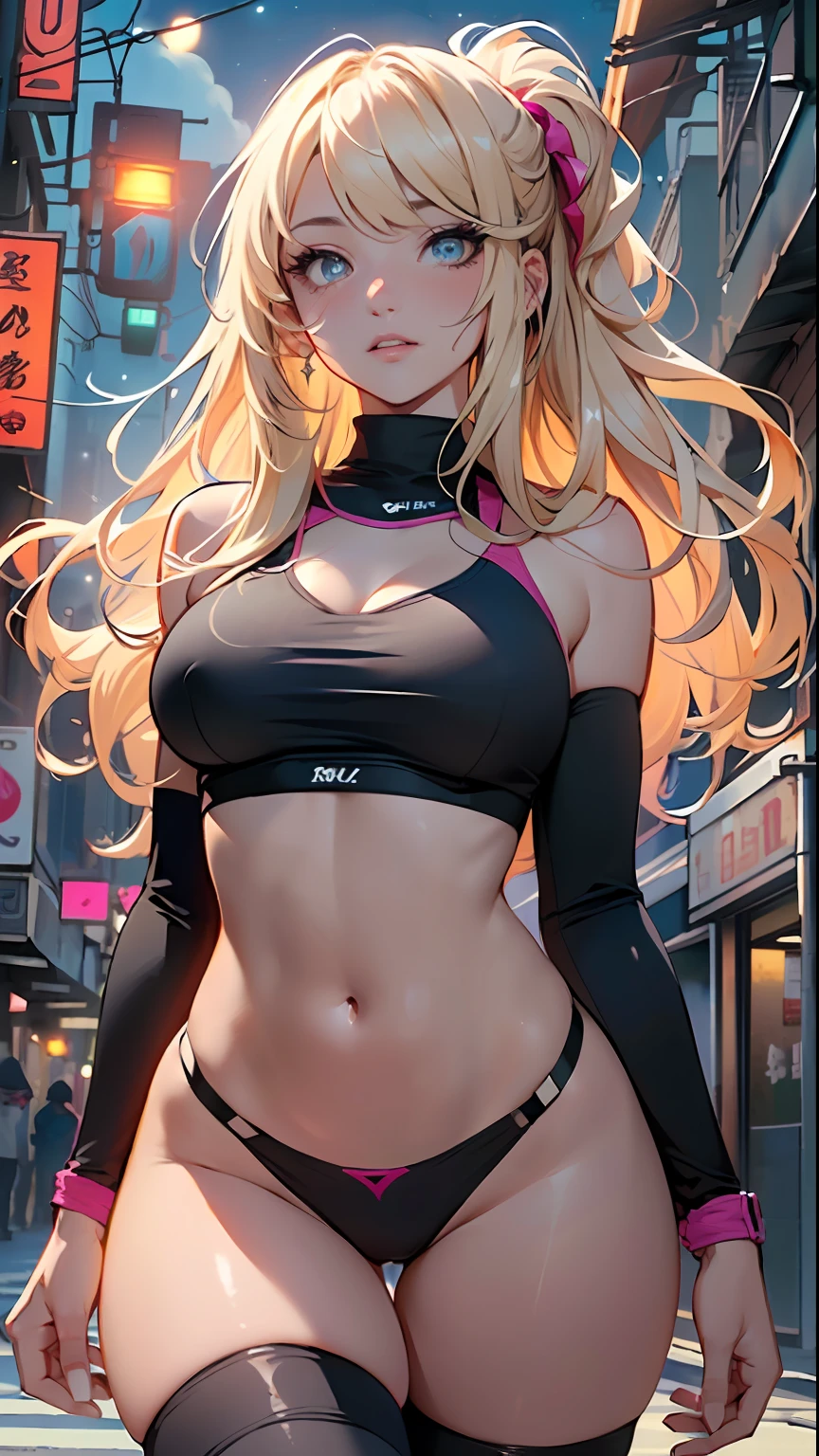 sport girl,(((1girl))),((anime girl with extremely cute and beautiful blonde hair walking seductively down the street)),

((((Two twins girls)))),2 sporty twins girls,(2girls:1.3),((two anime twins with extremely cute and beautiful blonde hair walking seductively down the street)),

(large breasts:1.4),saggy breasts,(((very light blonde hair:1.35,straight hair,long hair:1.4,colored inner hair,ear breathing))),((heterochromia,eye1 blue,eye2 green,perfect eyes,upturned eyes:1.3,beautiful detailed eyes,finely detailed beautiful eyes:1,big highlight on eyes:1.2)),((fat)),(((lustrous skin:1.5,bright skin: 1.5,skin tanned,shiny skin,very shiny skin,shiny body,plastic glitter skin,exaggerated shiny skin))),(spider lower abdomen,narrow waist,wide hip,athletic body,inflated legs,delicate detailed fingers,detailed body,detailed arms,human hands,detailed hands),

cute,slutty,seductive,erotic,(((nsfw))),

zettai ryouiki,revealing clothing,show skin,((((underboob)))),((sport tiny bra magenta,sport thong,visible thong straps)),(wearing a sport outfit:1.3,sport clothes,semi-naked,with little clothing,),(detailed outfit,detailed clothes),

(dynamic pose:1.0),embarrassed,centered,scale to fit dimensions,Rule of thirds,

outdoors,((night view)),(cyberpunk night street Background: 1.5,dark sky,alleyway,lonely alley,thick clouds,detailed background:1.25),

(best quality),(high resolution),(sharp focus),(ultra detailed),(extremely detailed),(extremely high quality artwork),8k_wallpaper,(extremely detailed CG 8k),(very fine 8K CG),((hyper super ultra detailed perfect piece)),flawless,(((masterpiece))),illustration,vibrant colors,(intricate),High contrast,Selective lighting,Double exposure,HDR (High Dynamic Range),Post-processing,Background blur,