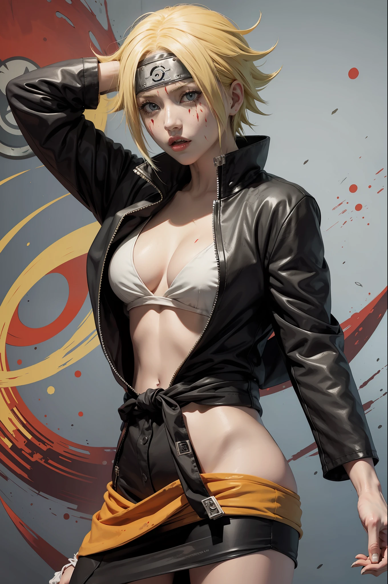 Naruto::Bleach::Tokyo Ghoul::One Piece::Scagliola, Style Splatter Art