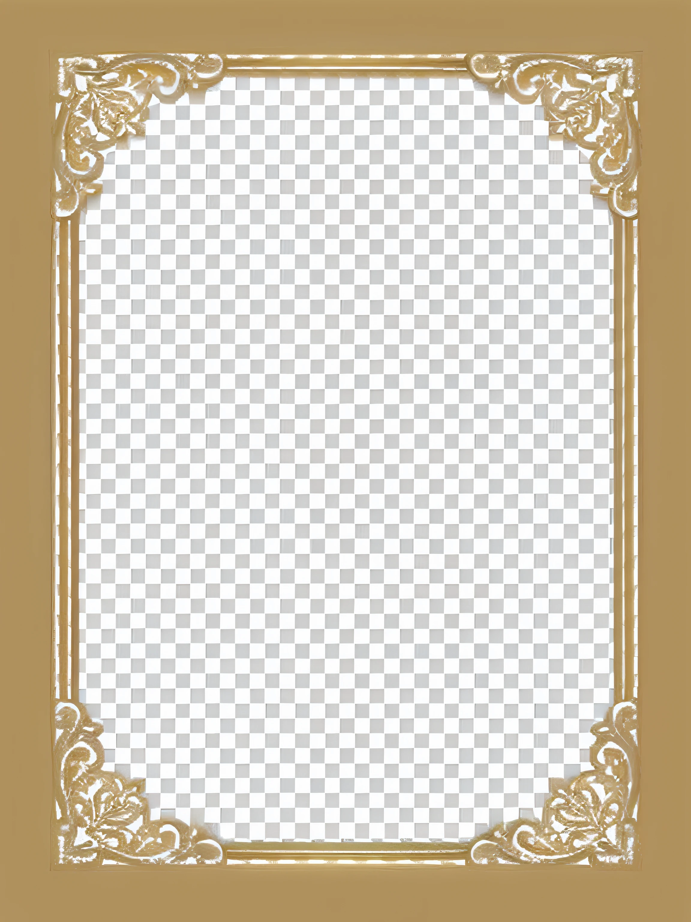 Gold frame with decorative pattern on transparent background, ornate gold border, white frame border, ornate border, white border and background, ornate border frame, ornate border + concept-art, baroque frame border, filigree frame, Filigree border, inside stylized border, Card templates, Art Deco border, white outline border, white border frame, Art Nouveau frame