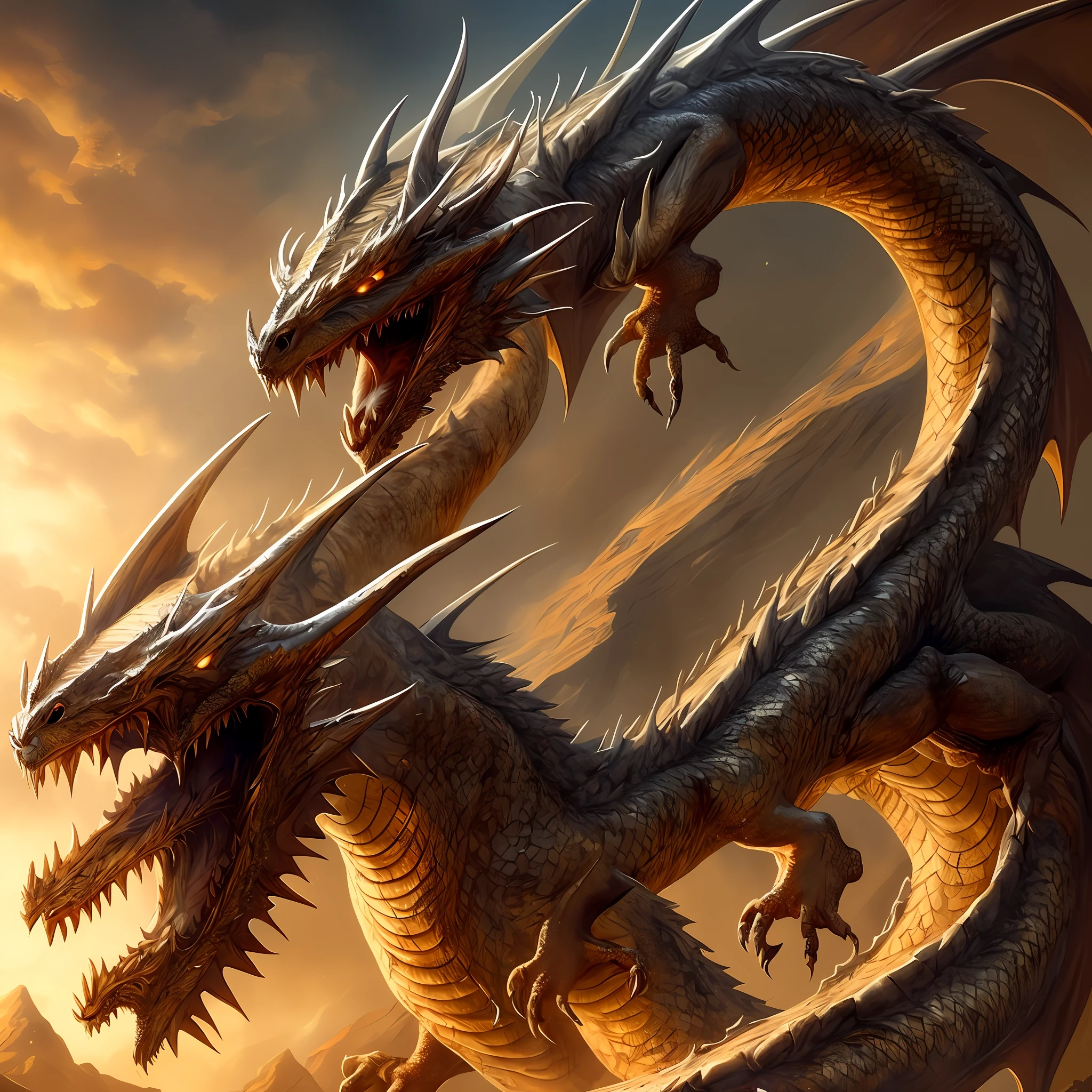Dragon, ancient, library, treasure, western, epic, high detail