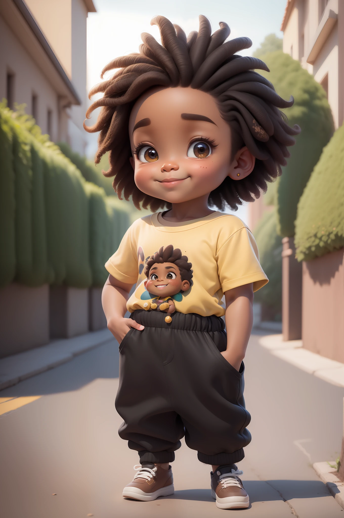 Chibi cor marrom:2, coffee color:2 queimado pelo sol, feliz de 15 anos pele marrom:1 afro: 1.25 Estilo Pixar: 1.25 afro: 2.40 (((sozinho))) cabelos cacheados: 2.3, (corpo inteiro: 2.32) vestindo vestido floral sapato preto,, Hair messed up by the wind, desenho animado sentada numa rua da cidade, arte digital detalhada bonito, painting digital adorable, Cartoon style illustration, stylized digital illustration, stunning digital illustration, bela arte digital, arte de pintura digital dos desenhos animados, pintura digital dos desenhos animados 3D, Beautiful digital illustration, Arte infantil em Artstation, detailed digital illustration, arte digital detalhada, digital illustation, exquisite digital illustration, 8k, Chibi Digital | |