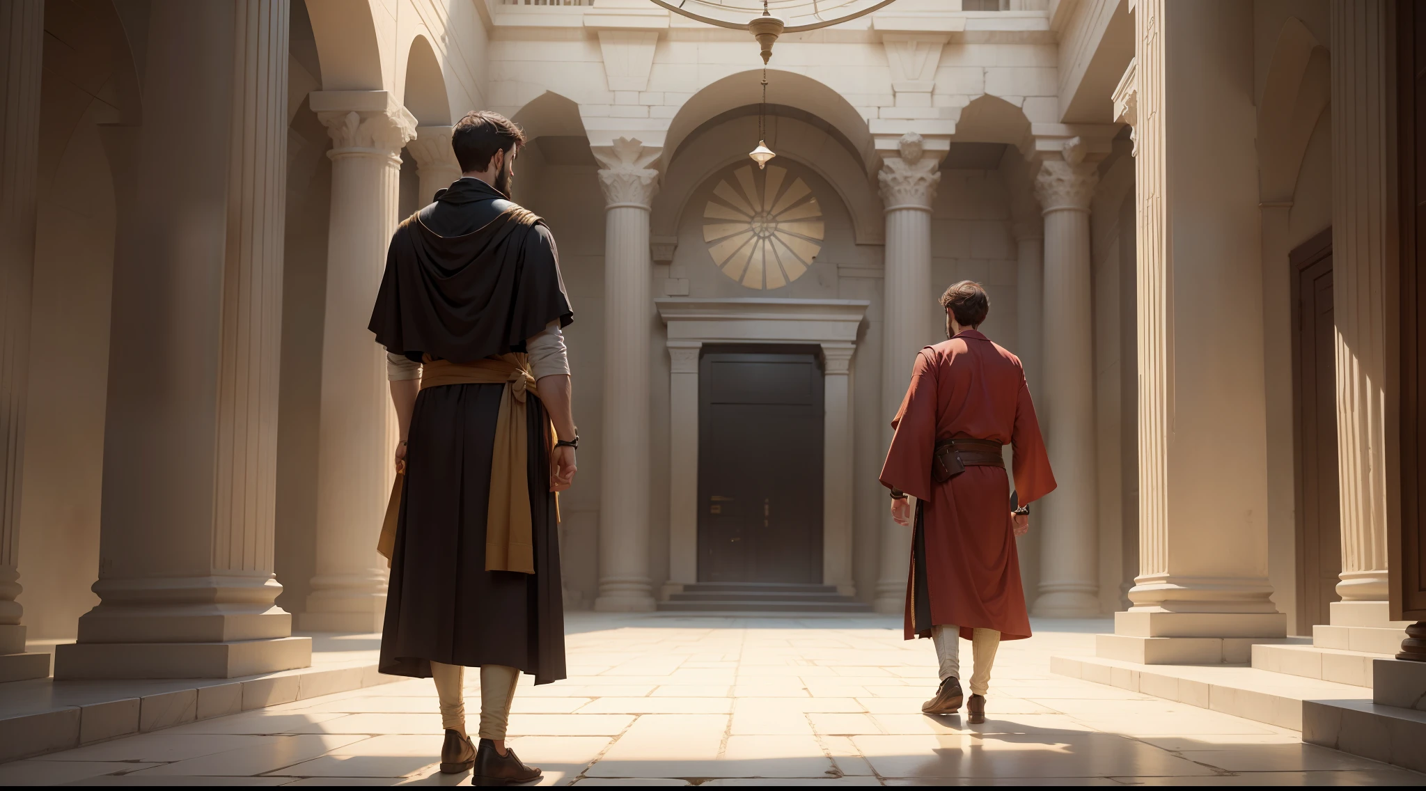 A final scene showing the Pharisee and the tax collector leaving the temple, reflecting their different heart attitudes.