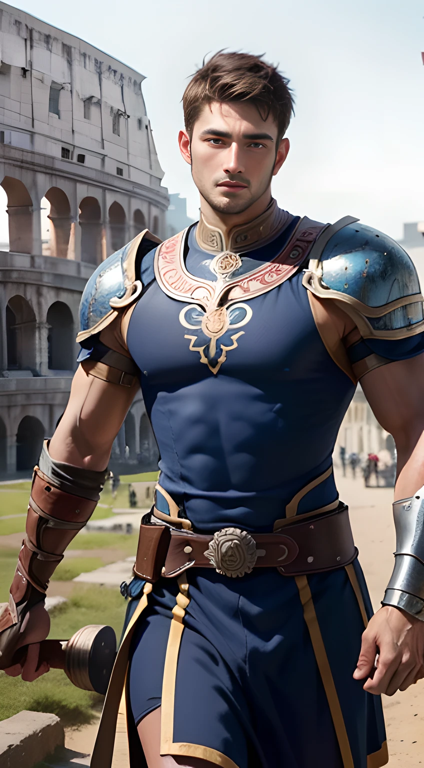 handsome young man in his 20s, Chris Redfield,