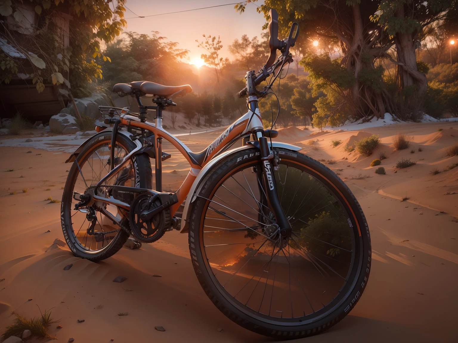 Change the background sunset with professional photography 8k