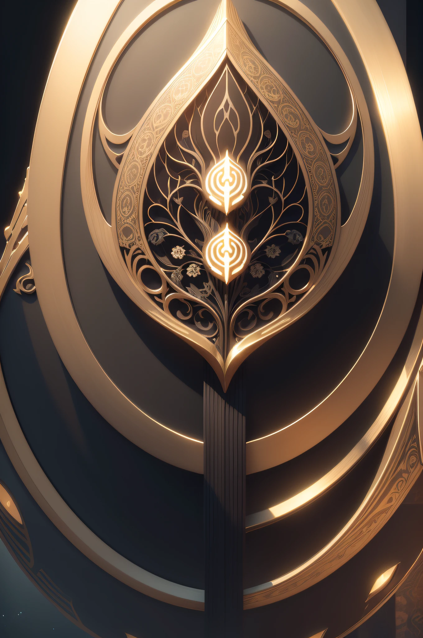 A sophisticated Art Nouveau edge frame，Gold-interwoven edges and empty black center，highly  detailed，artstation ，concept-art，Mattire，Sharp focus，Ultra-detailed sci-fi design that generates the words "inside defi" in 3D style on disk，grotesk font，Graphic design，uppercase letter，fungus，mycelium，Complex concept art，triadic colour scheme，author：Alphonse Mucha 和 Mandelbrot ，octaneratingrendering，4k 、behance 、dribbble、Alphabet challenge、fractalized